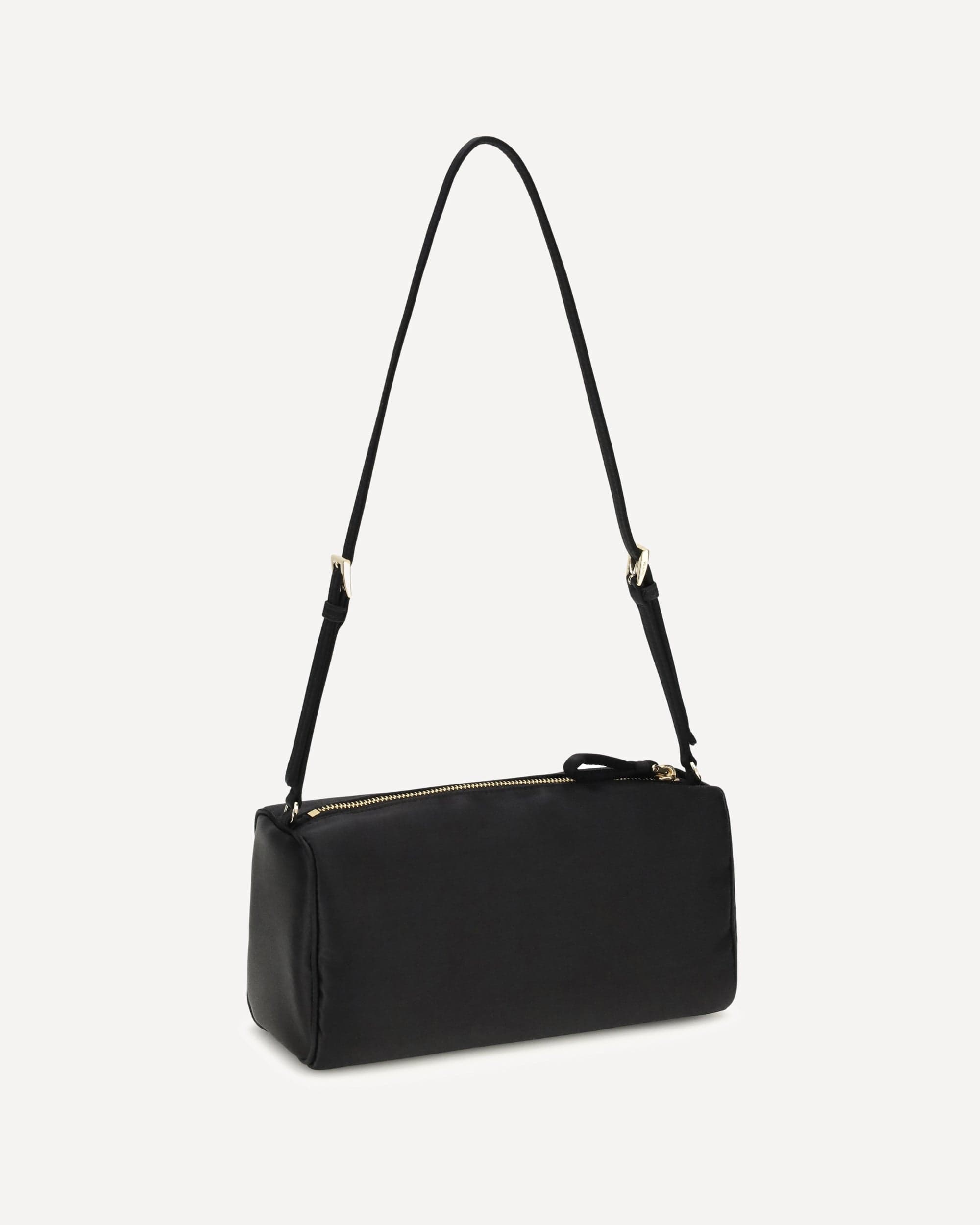 Prada Satin Shoulder Bag With Top Zip