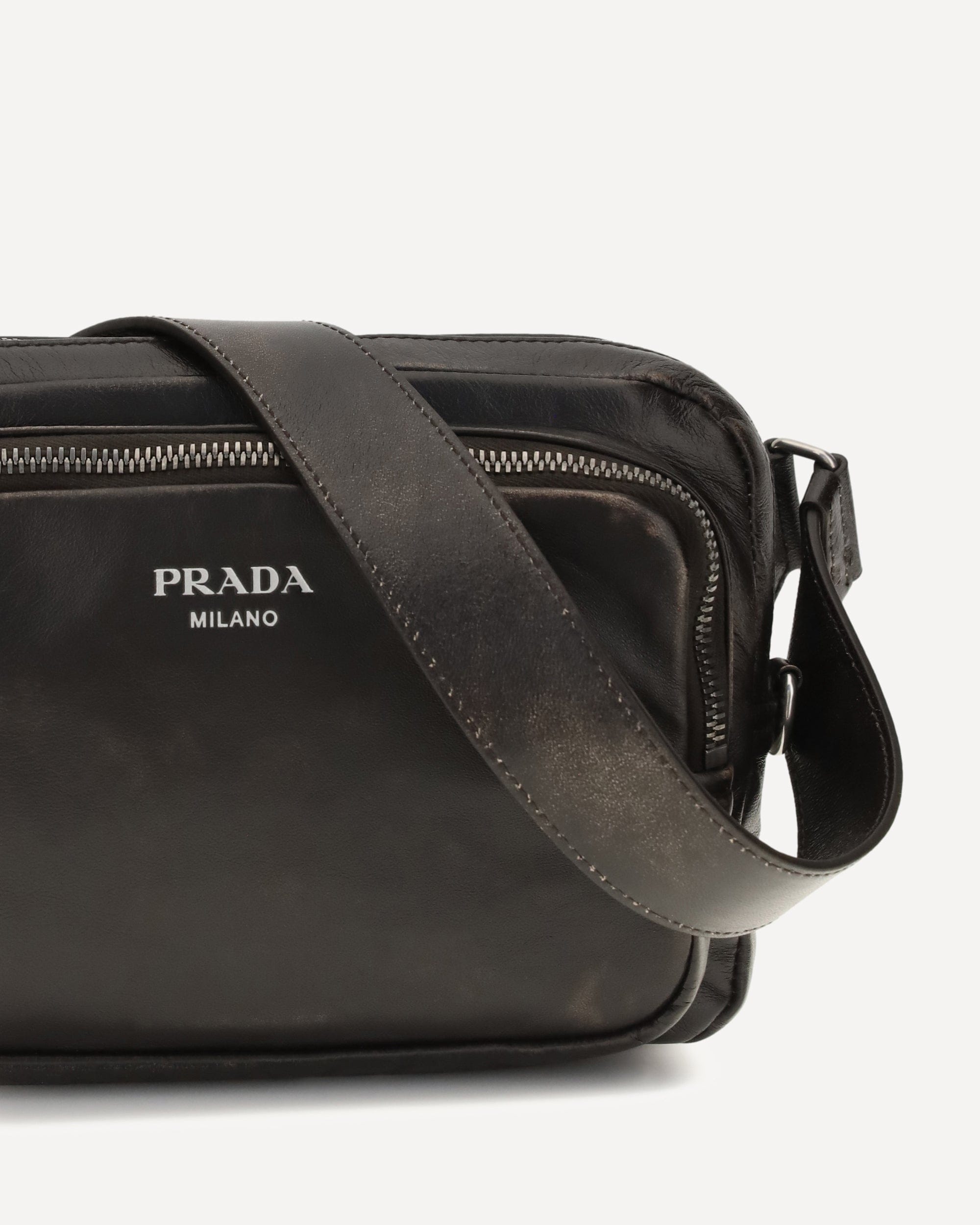 Prada Prada Shoulder Bag In Aged-Effect Nappa Leather