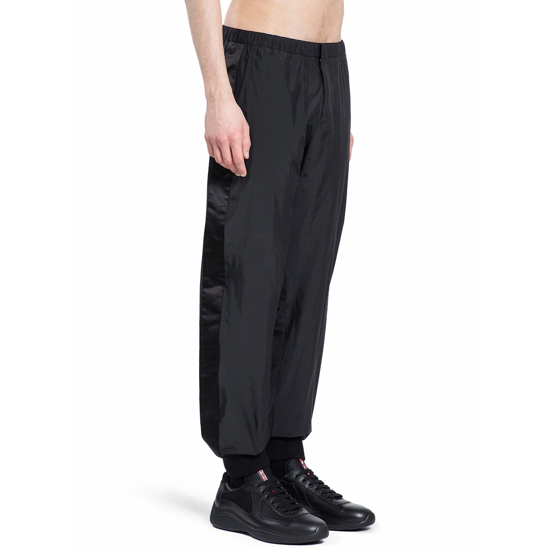 Prada Silk Tec Sweatpants With Satin Bands | Sendegaro FR