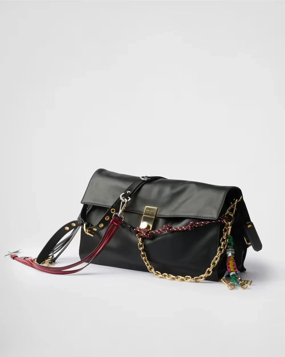 Prada Soft Sound Large Leather Shoulder Bag | Sendegaro LB