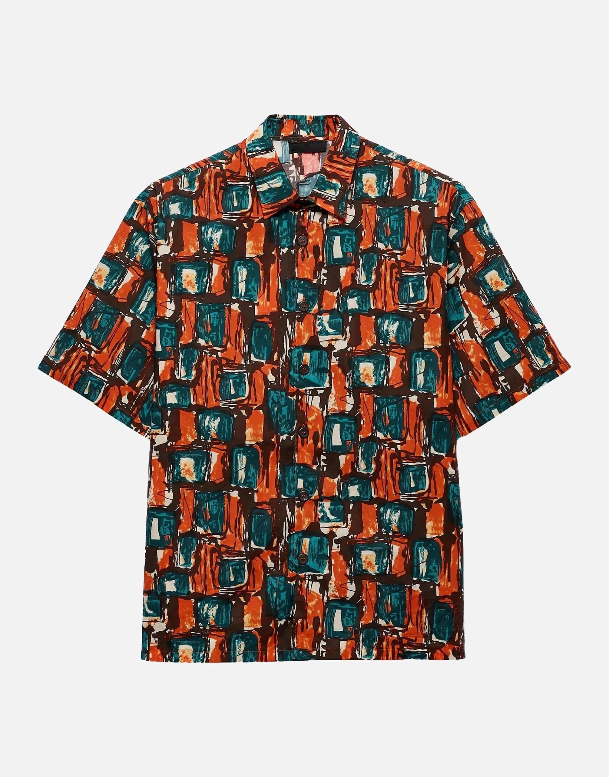 Prada Square-Print Shirt