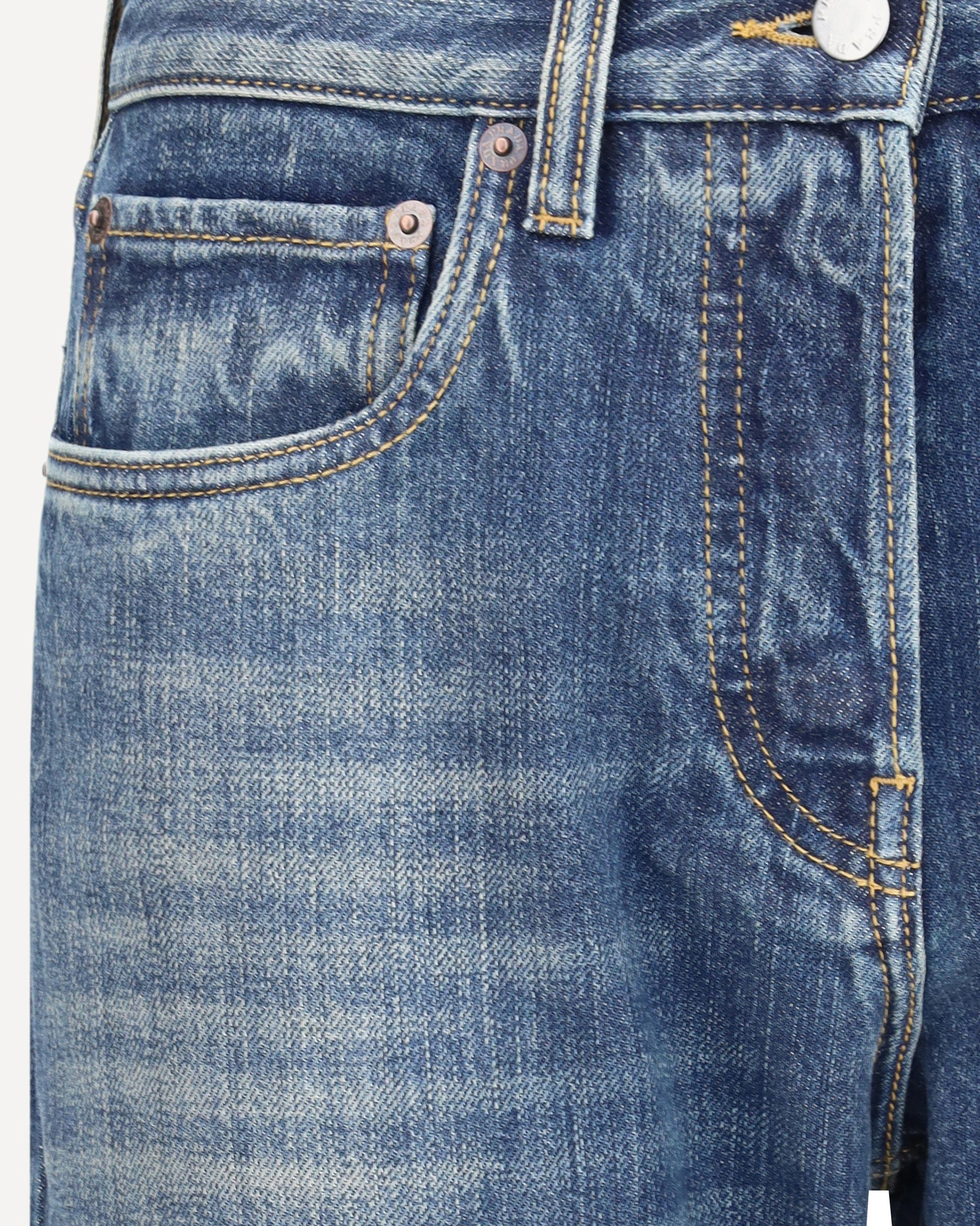 Prada Straight Jeans With Logo Patch