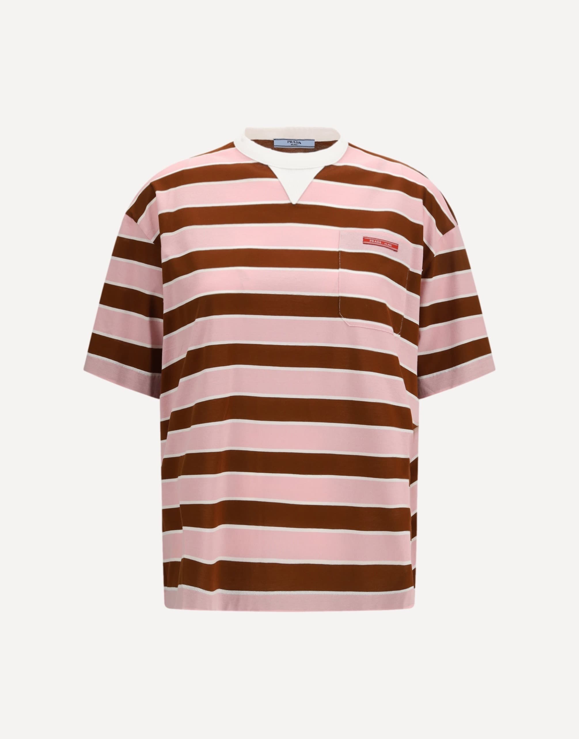 Prada Striped Filo Di Scozia T-Shirt | Sendegaro FR