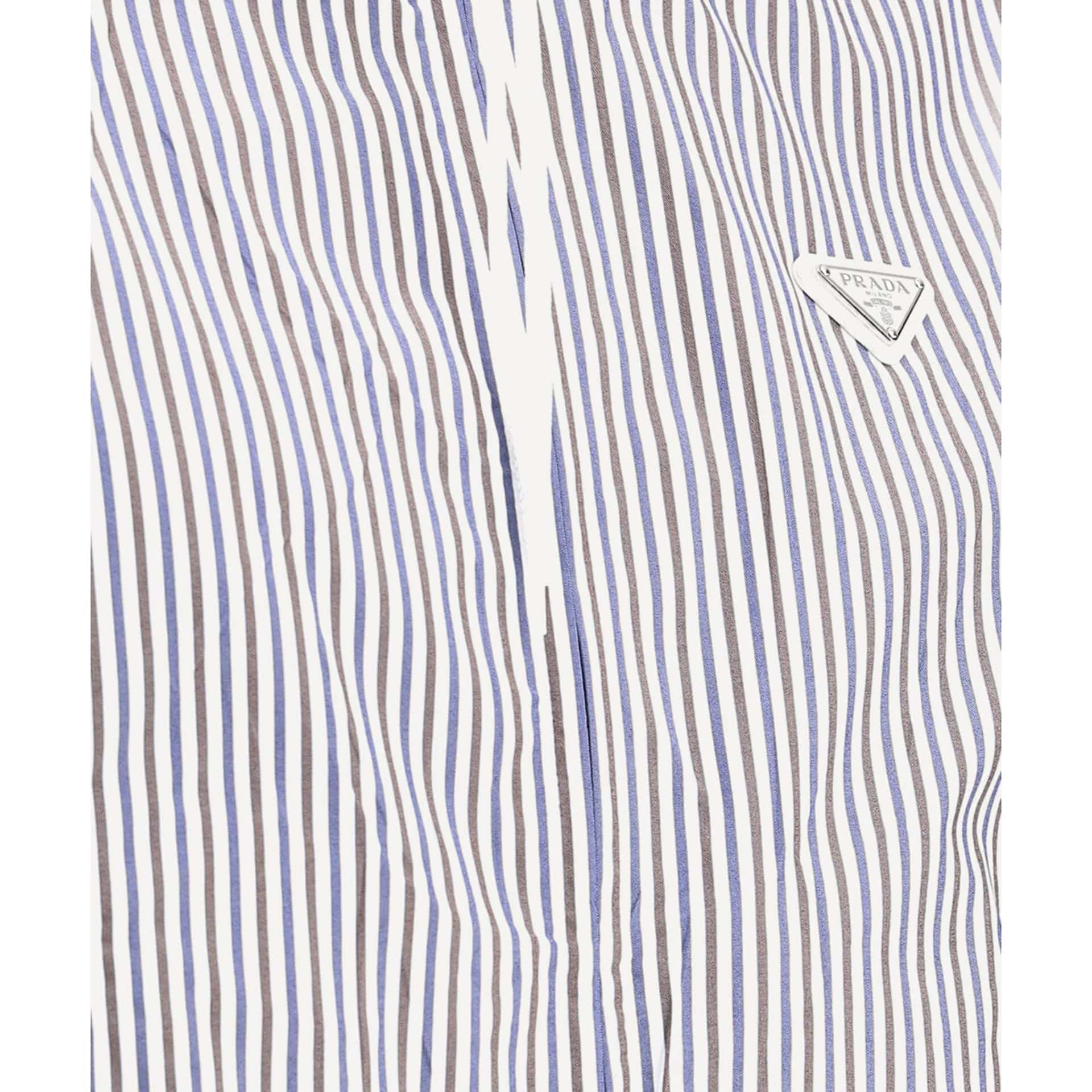 Prada Striped Hooded Zip Jacket