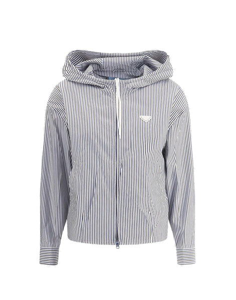 Prada Striped Hooded Zip Jacket | Sendegaro ZA