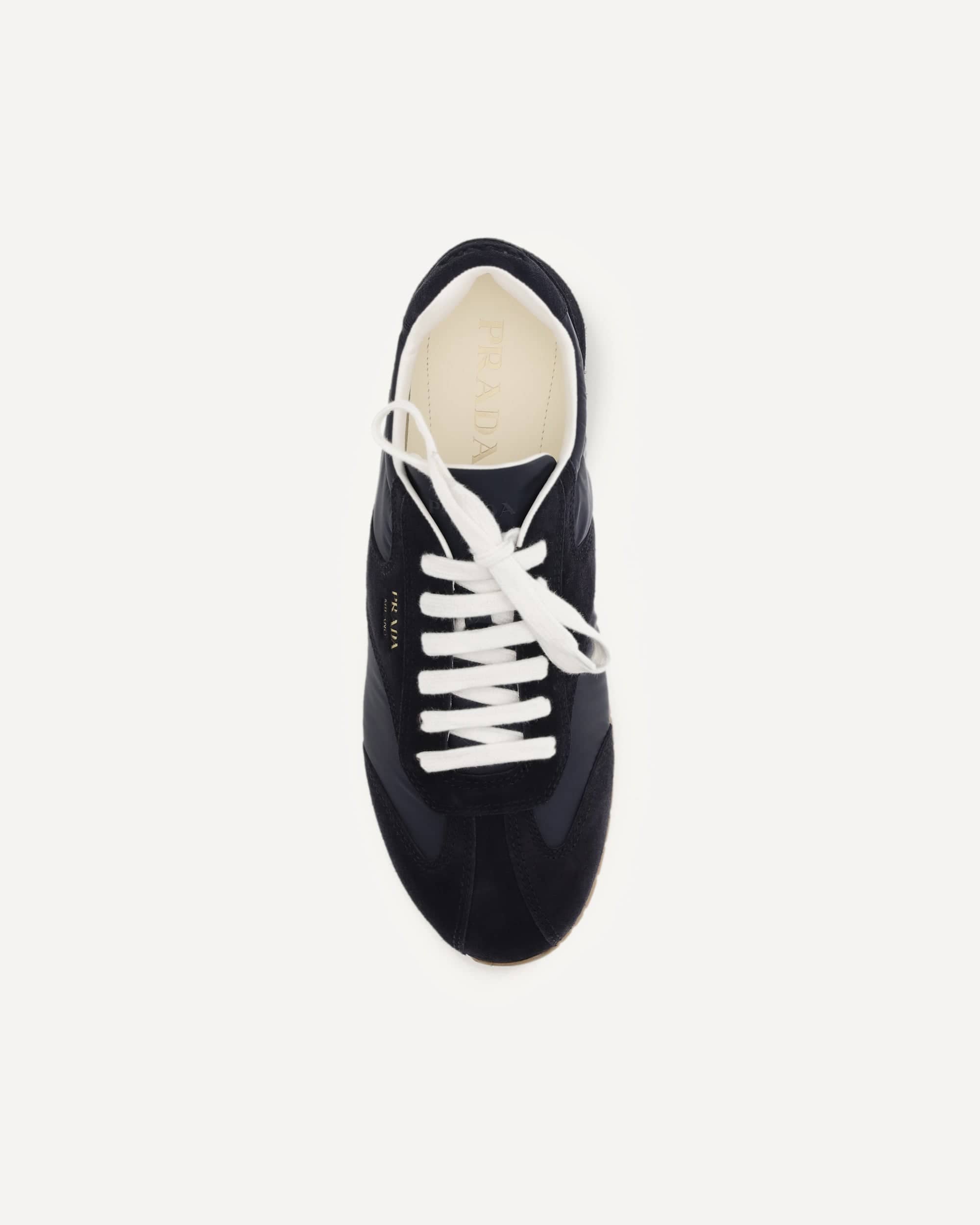 Prada Suede And Fabric Sneakers
