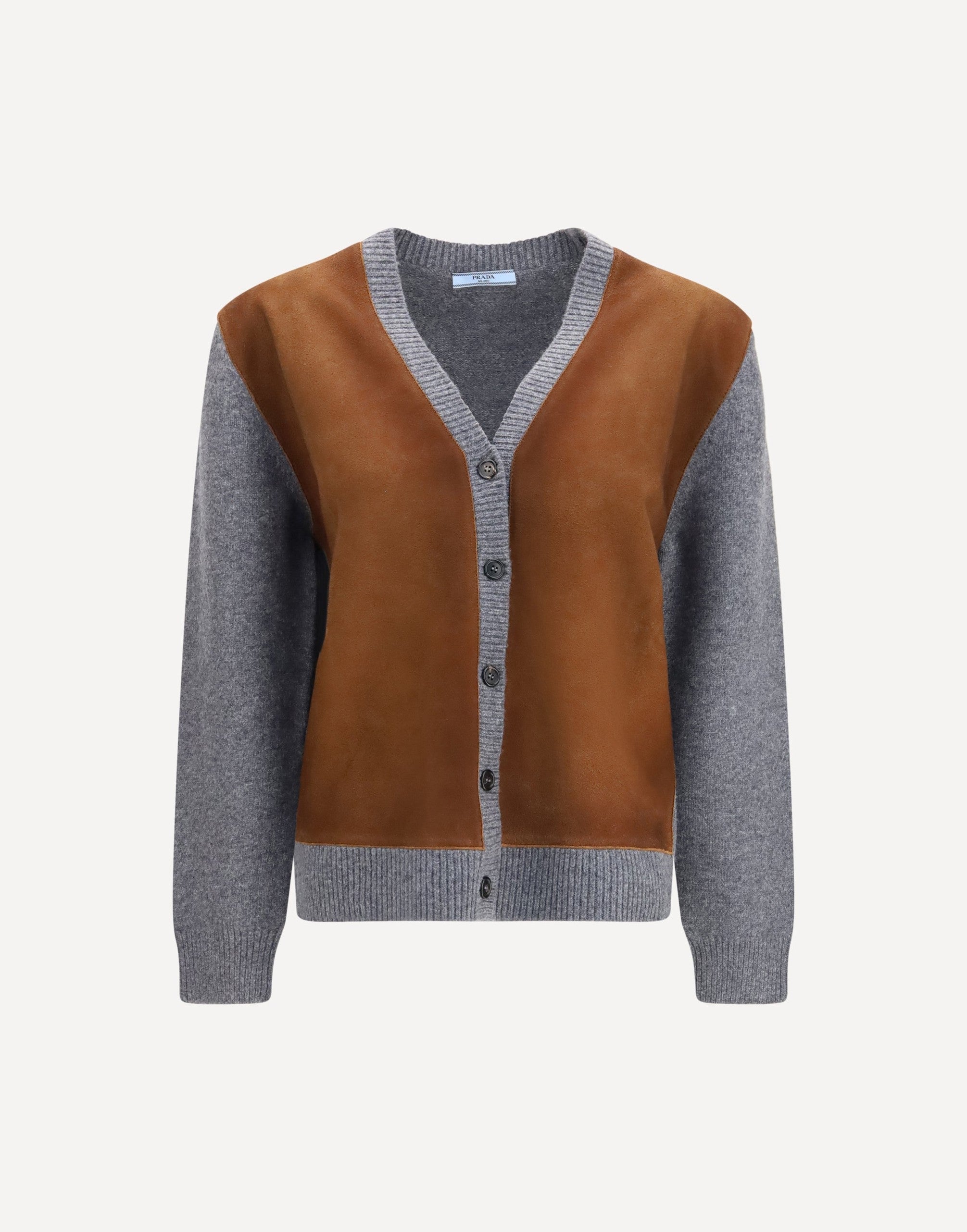 Prada Suede And Wool Cardigan | Sendegaro FR