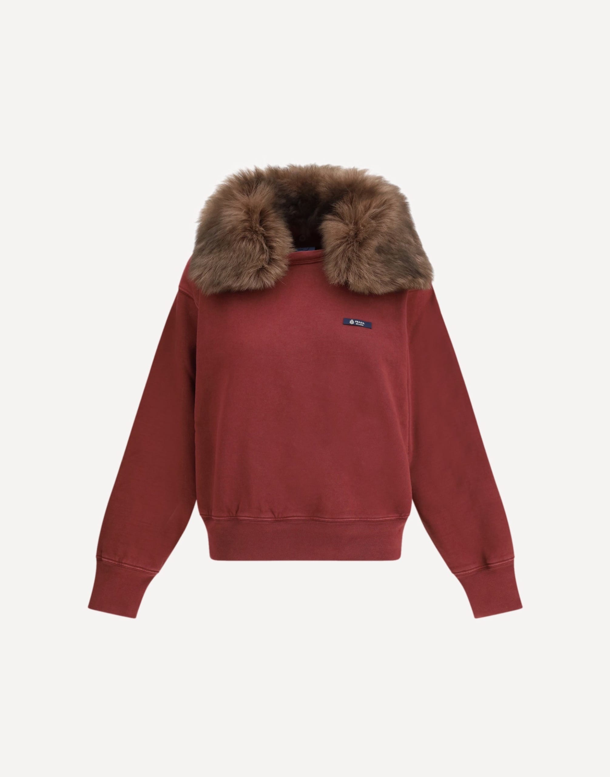 Prada Sweatshirt With Shearling Collar