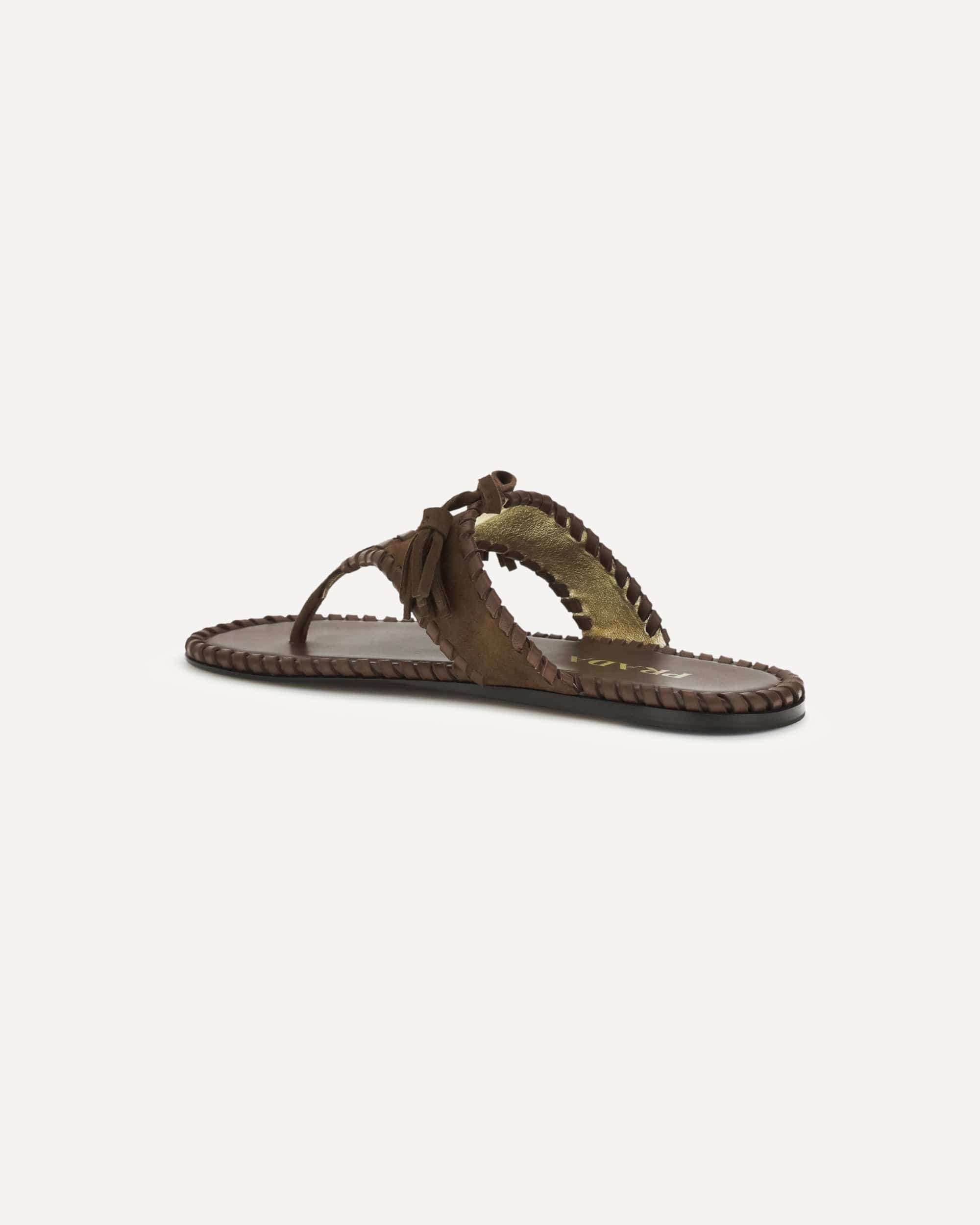Prada Thong Sandals With Tassels