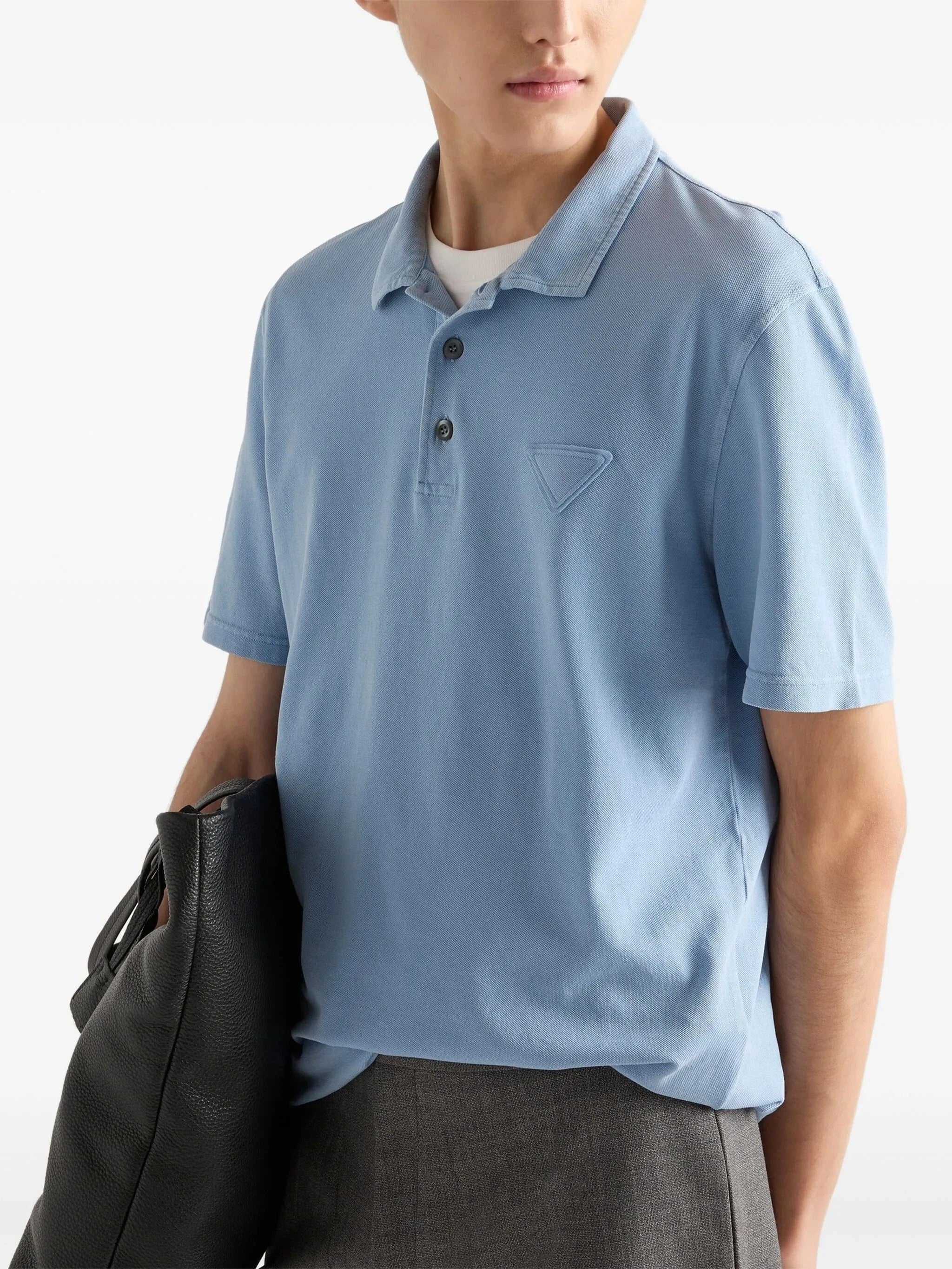 Prada Triangle Logo Polo Shirt
