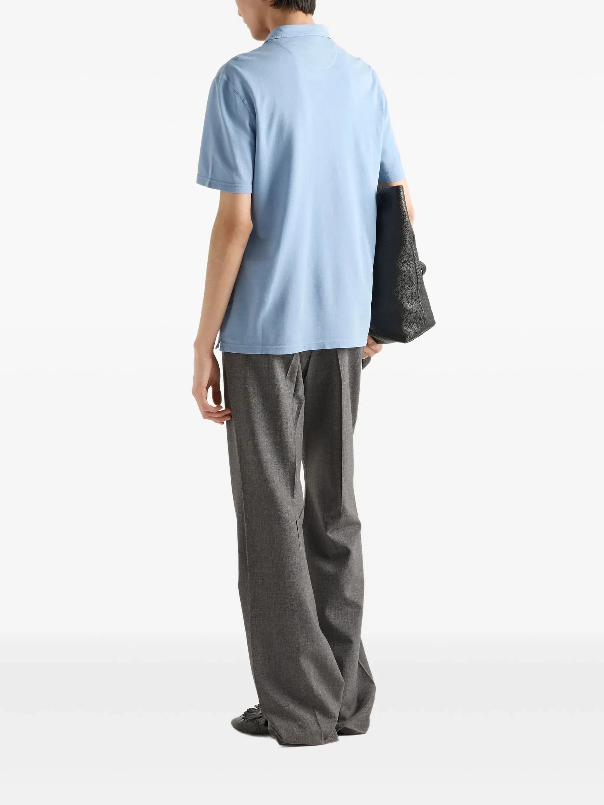 Prada Triangle Logo Polo Shirt