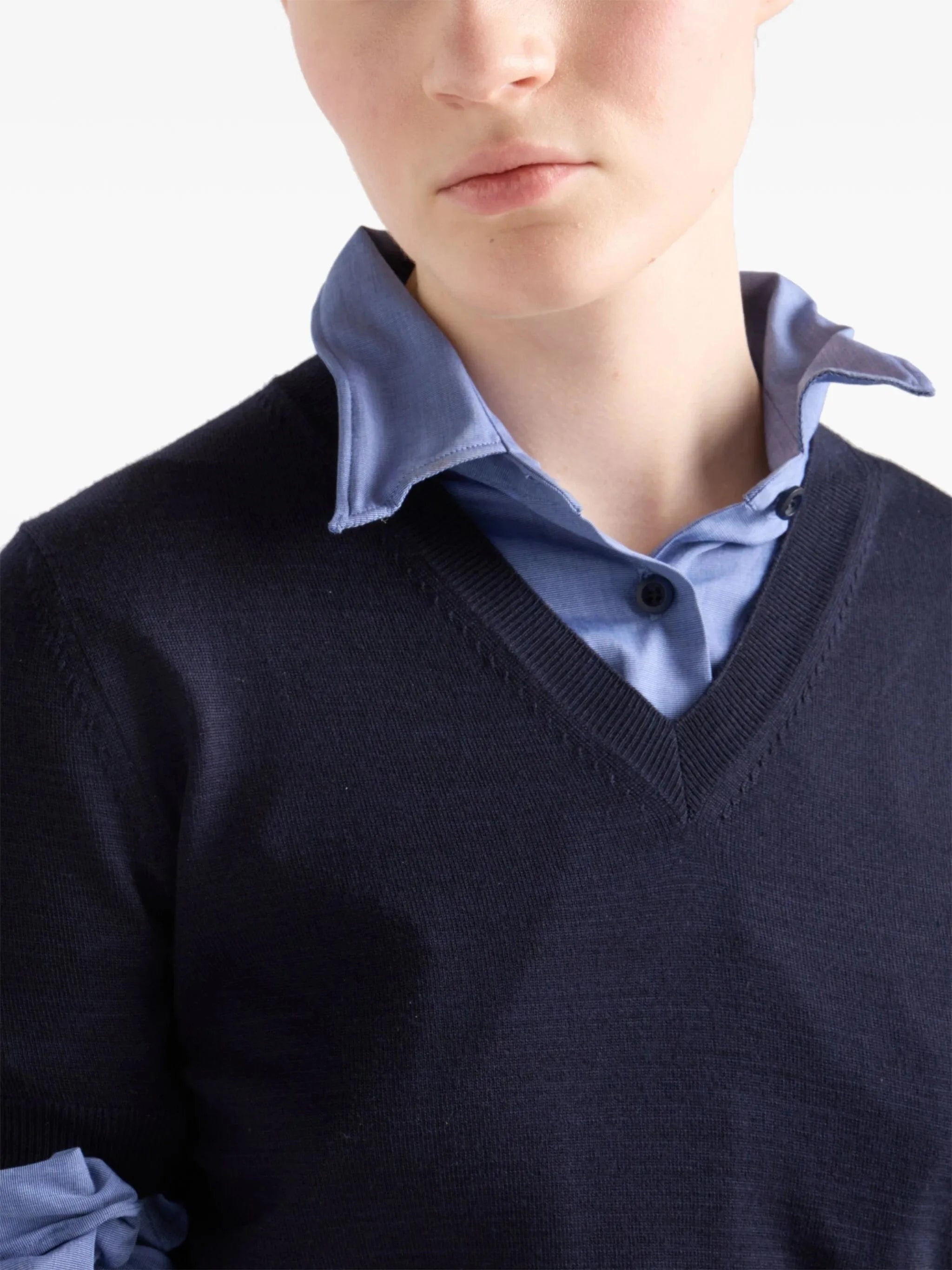 Prada V-Neck Wool Sweater