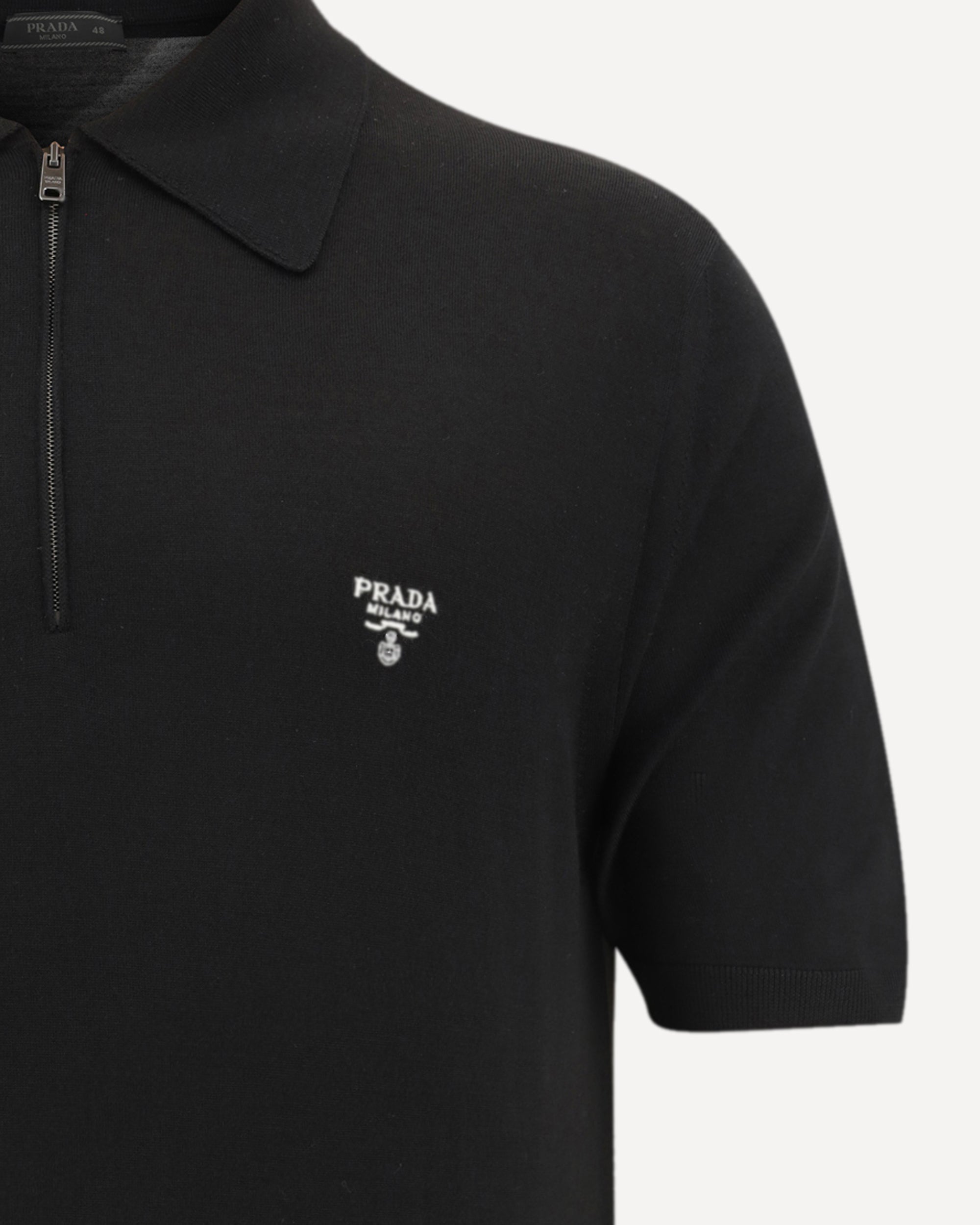 Prada Virgin Wool Polo Shirt | Sendegaro