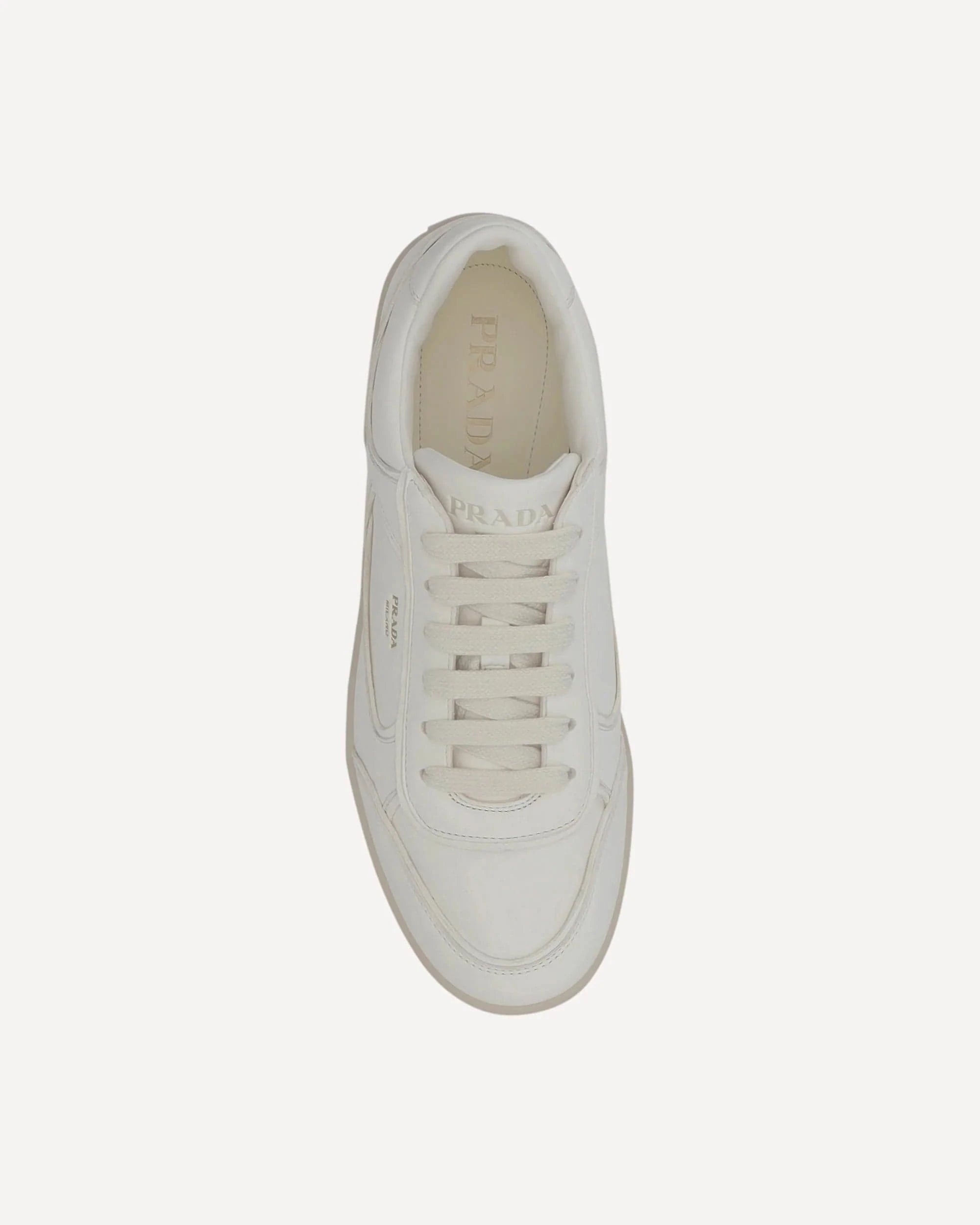 Prada White Leather Sneakers | Sendegaro Prada White Leather Sneakers | Sendegaro
