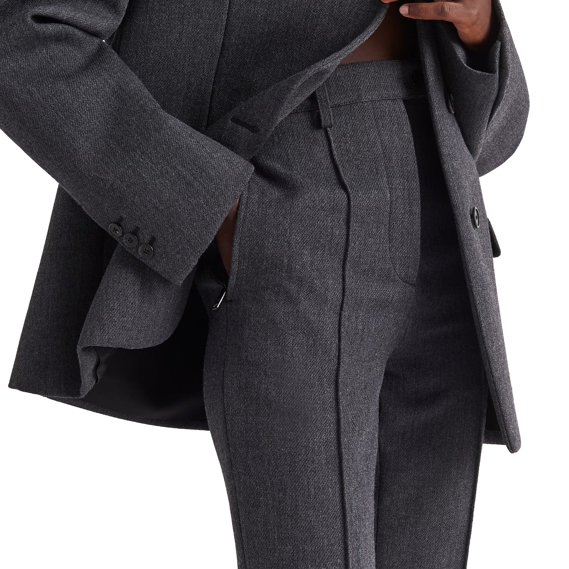 m*e様 98FW prada wool slacks dark gray (4 Prada Wool Pants | Sendegaro CH