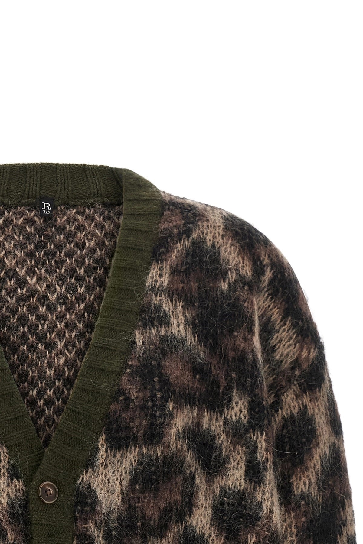 R13 Animal Print Cardigan