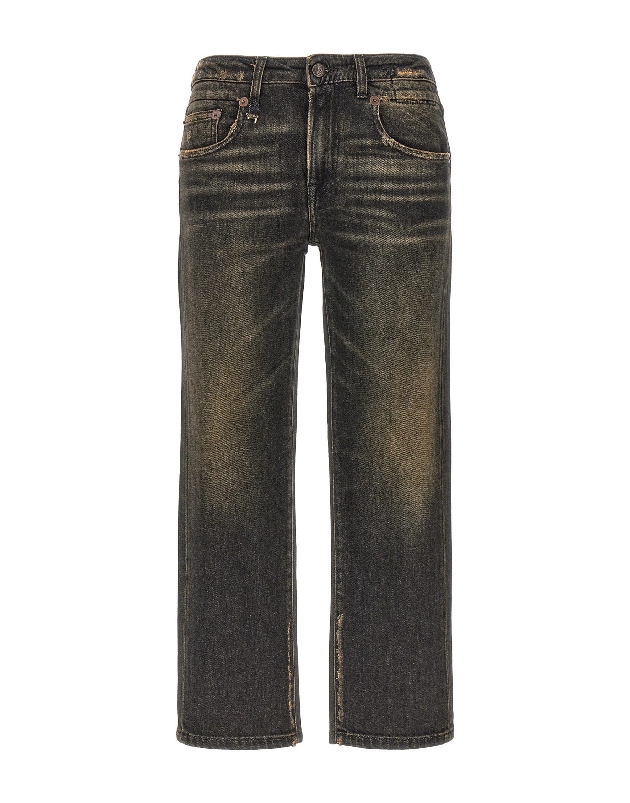 R13 R13 Boy Straight Black Jeans