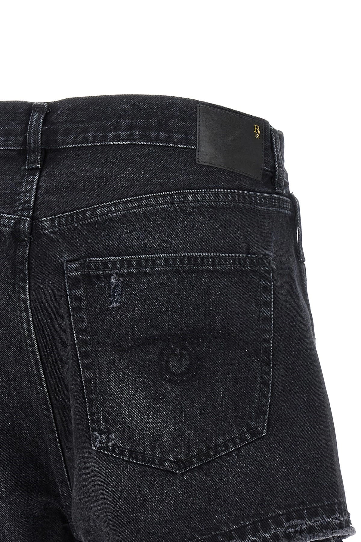 R13 R13 Cross Over Denim Shorts