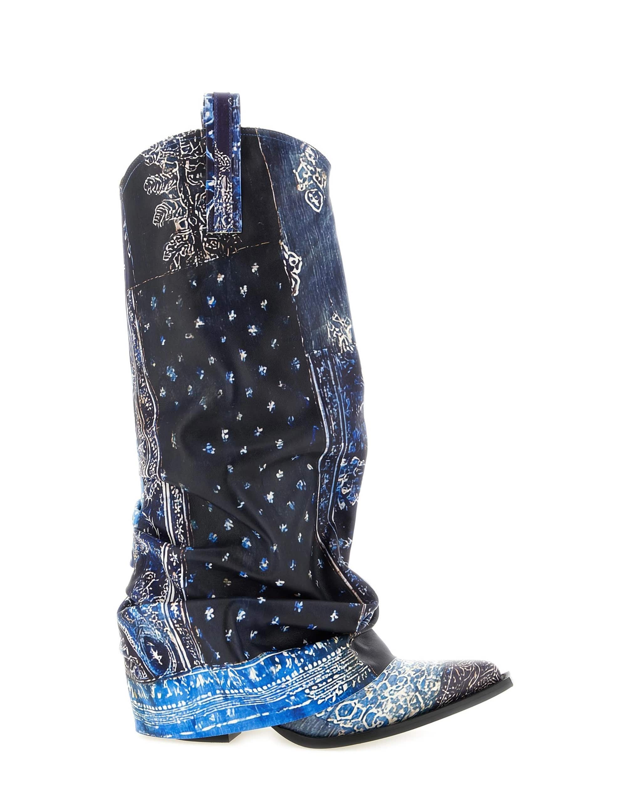 R13 R13 Mid Cowboy Bandana Boots