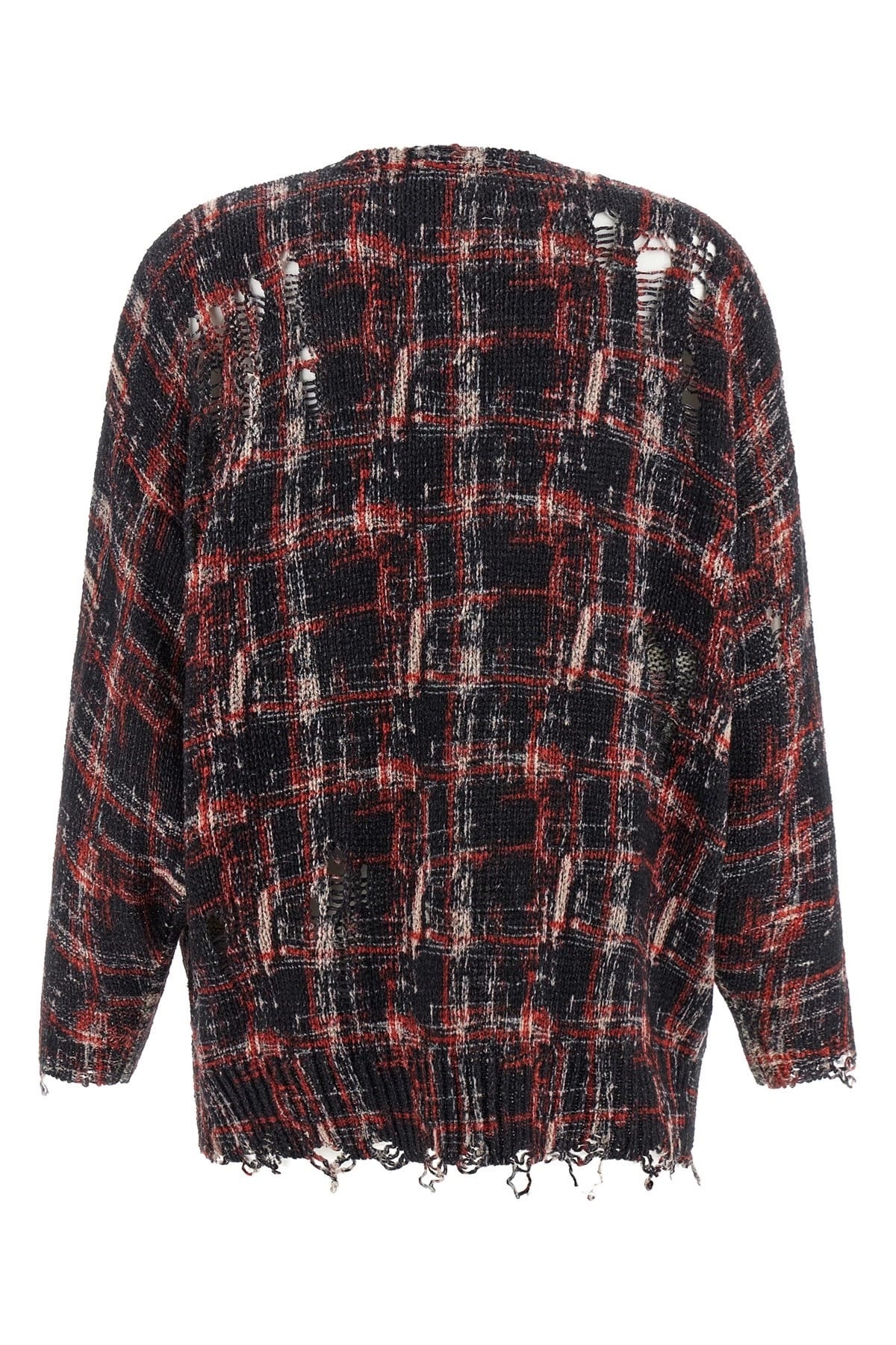 R13 R13 Torn Check Cardigan