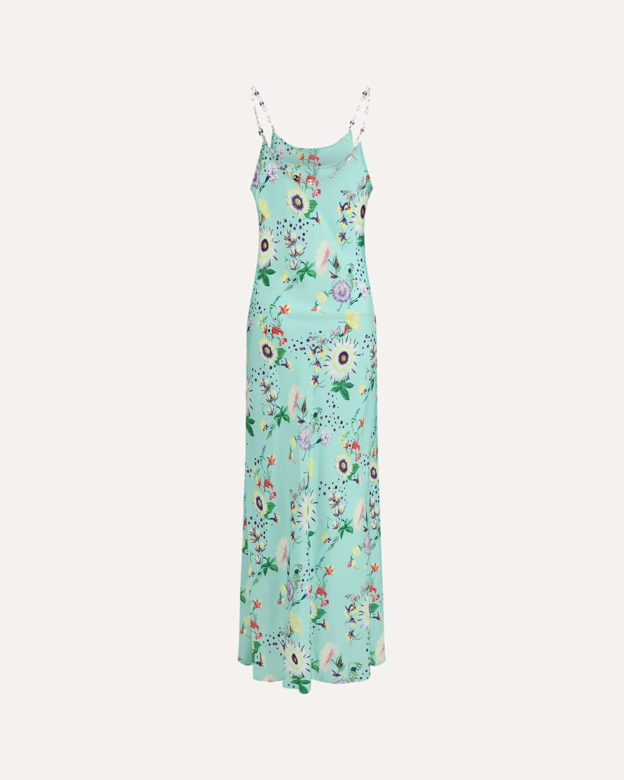 Chain-Detail Floral Maxi Dress - alternate view