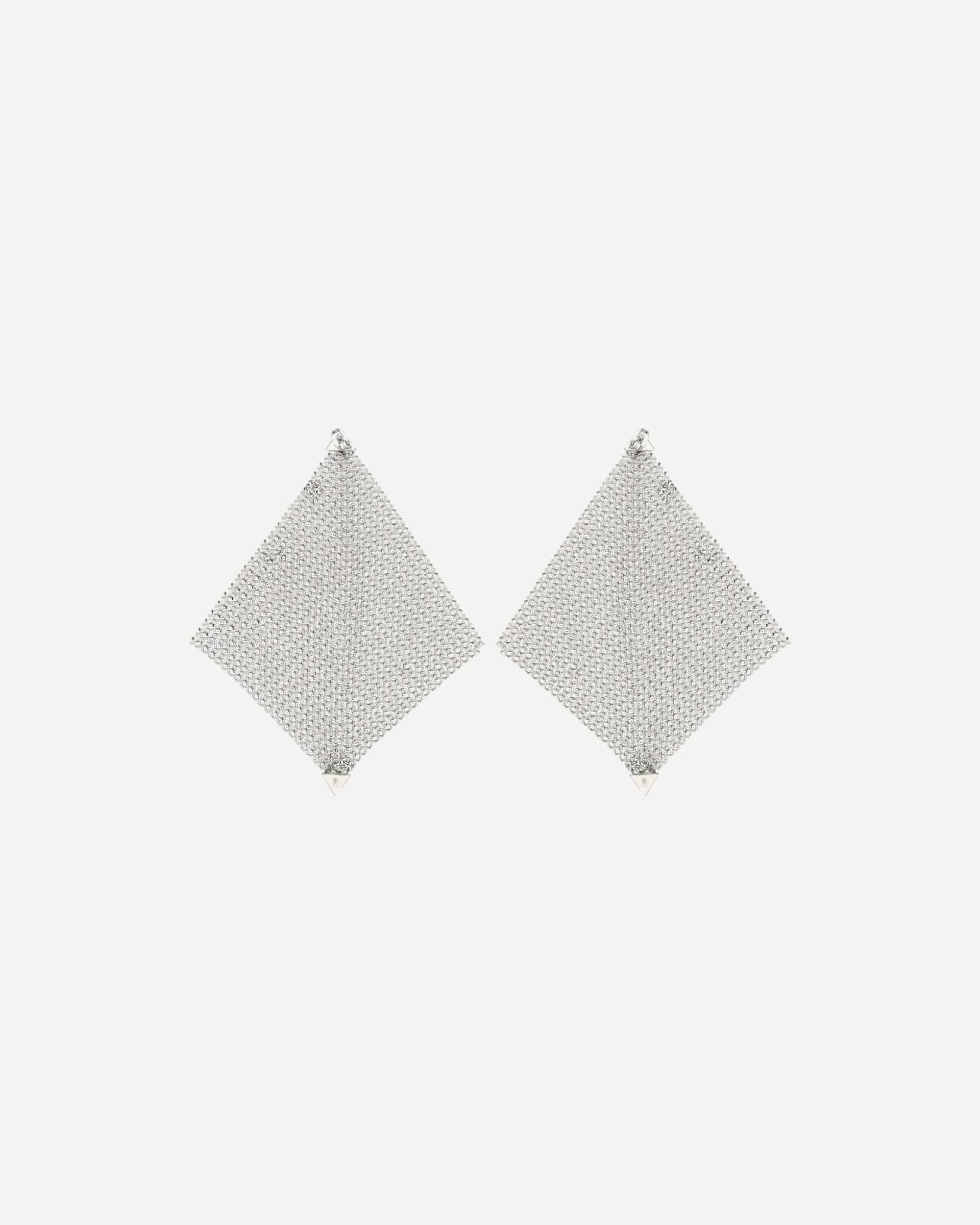 Rabanne Pixel Chainmail Earrings - alternate view