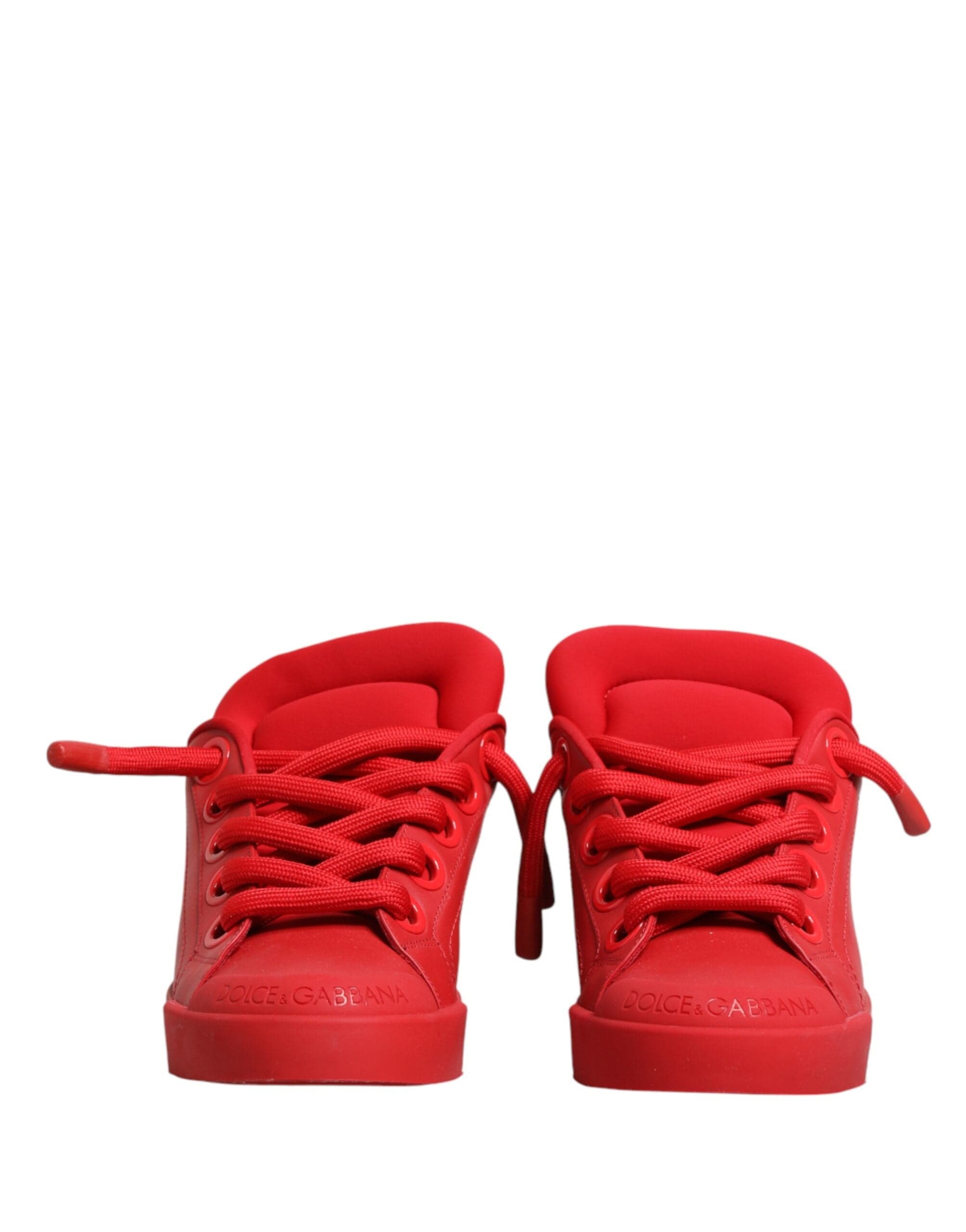 Dolce & Gabbana Red Portofino Low-Top Sneakers | Sendegaro IT