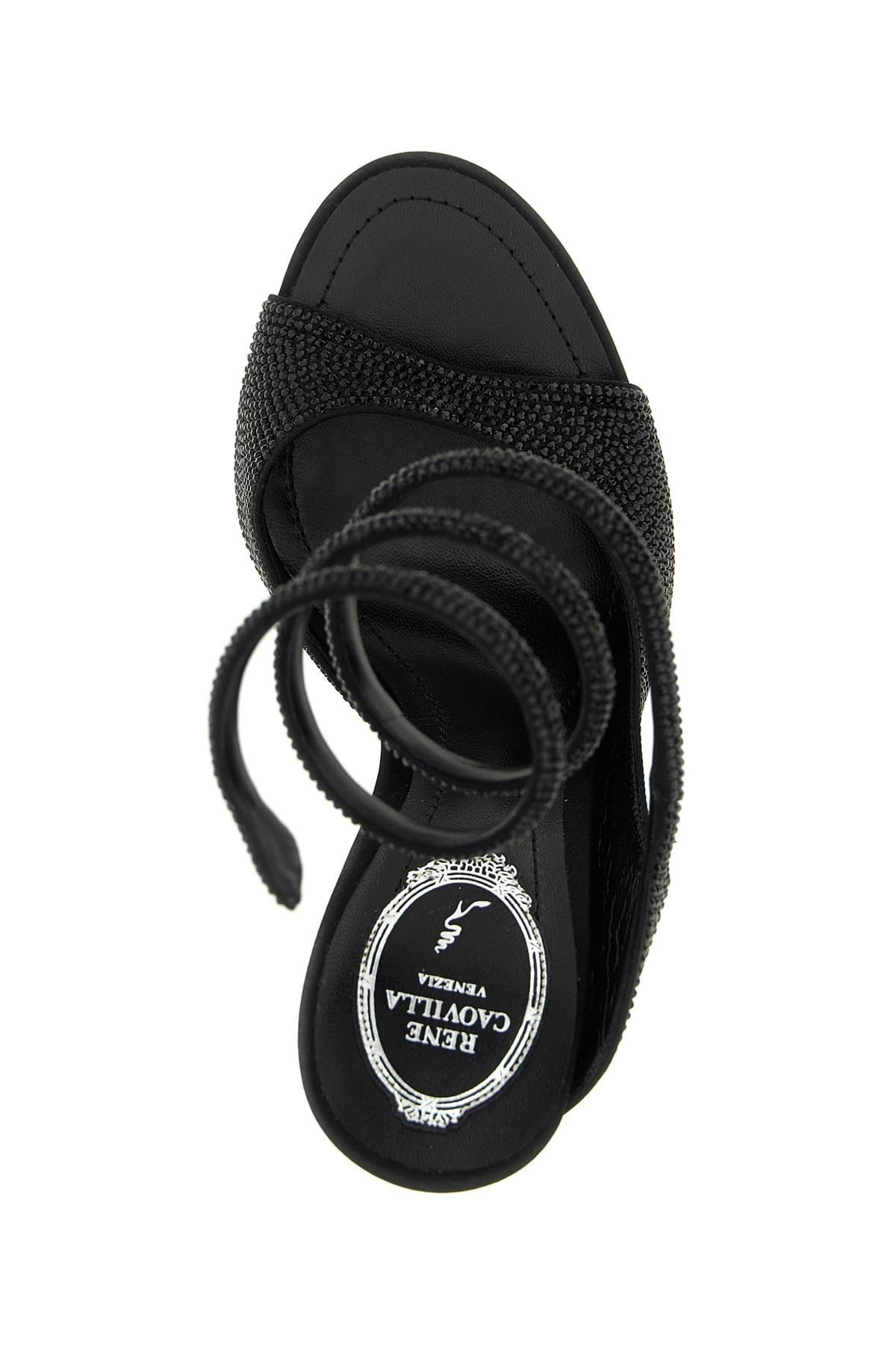 RENE CAOVILLA RENE CAOVILLA Audrey Satin Rhinestone Sandals