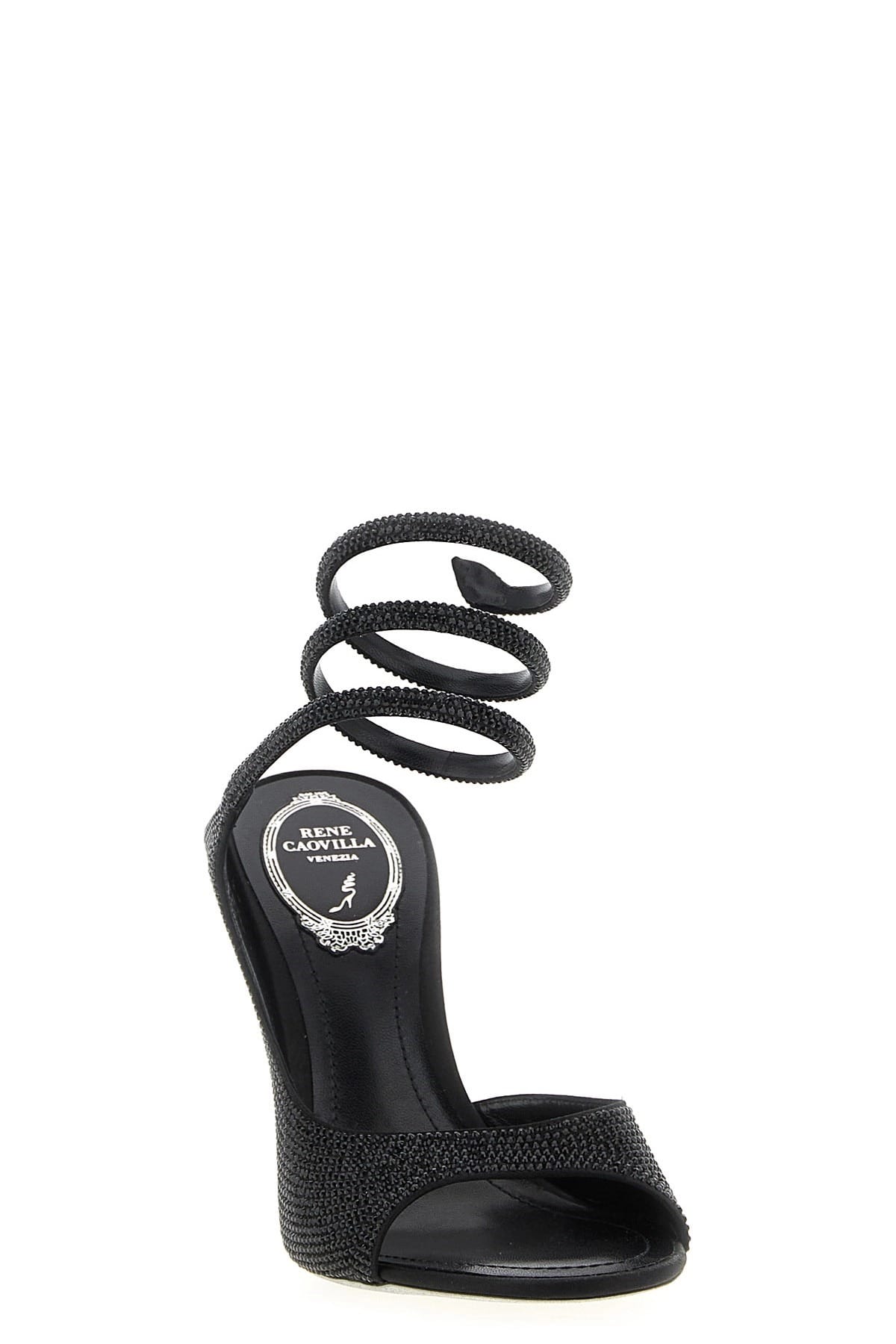 RENE CAOVILLA Audrey Satin-Strass-Sandalen - alternate view