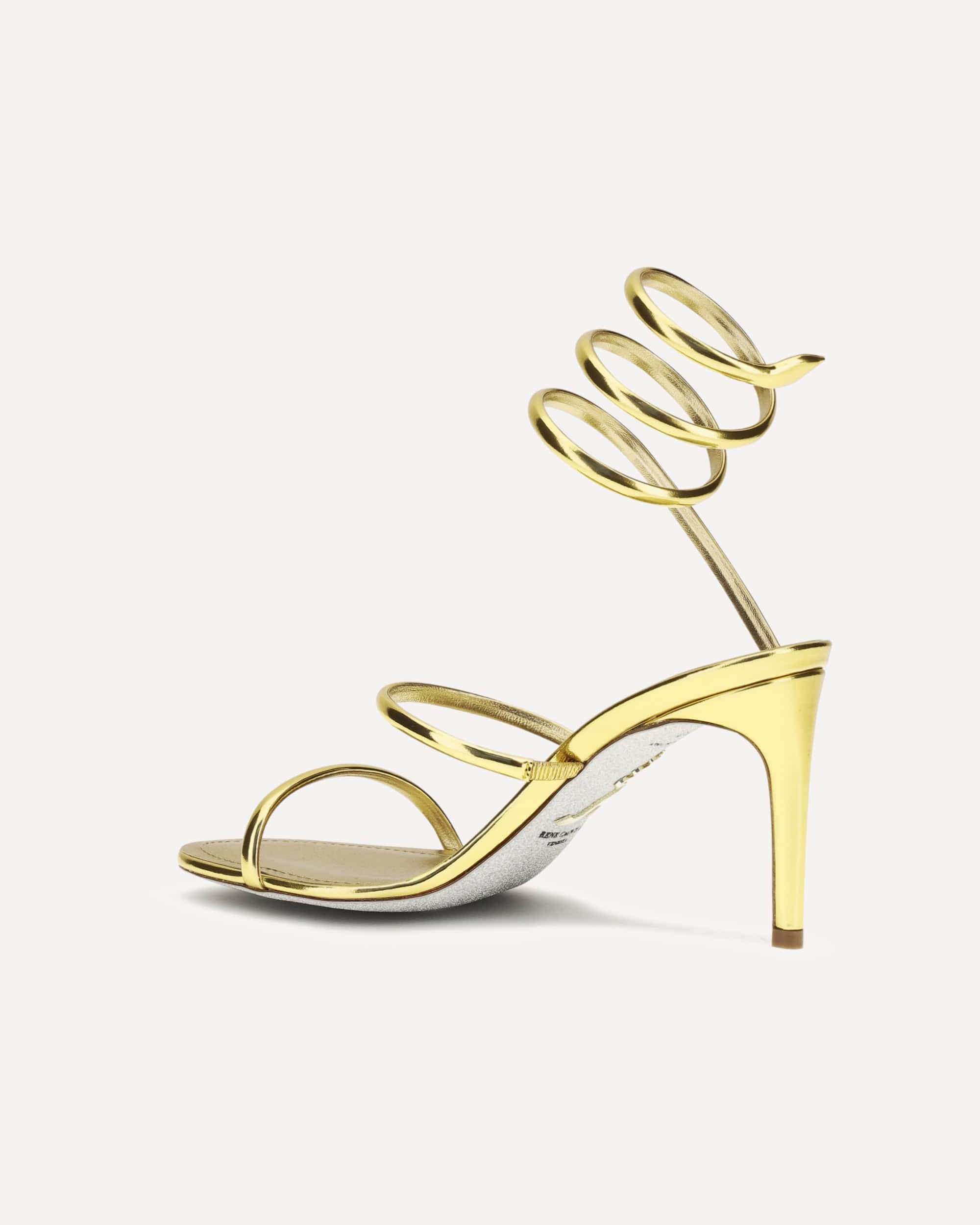 RENE CAOVILLA RENE CAOVILLA Metallic Cleo Leather Sandals