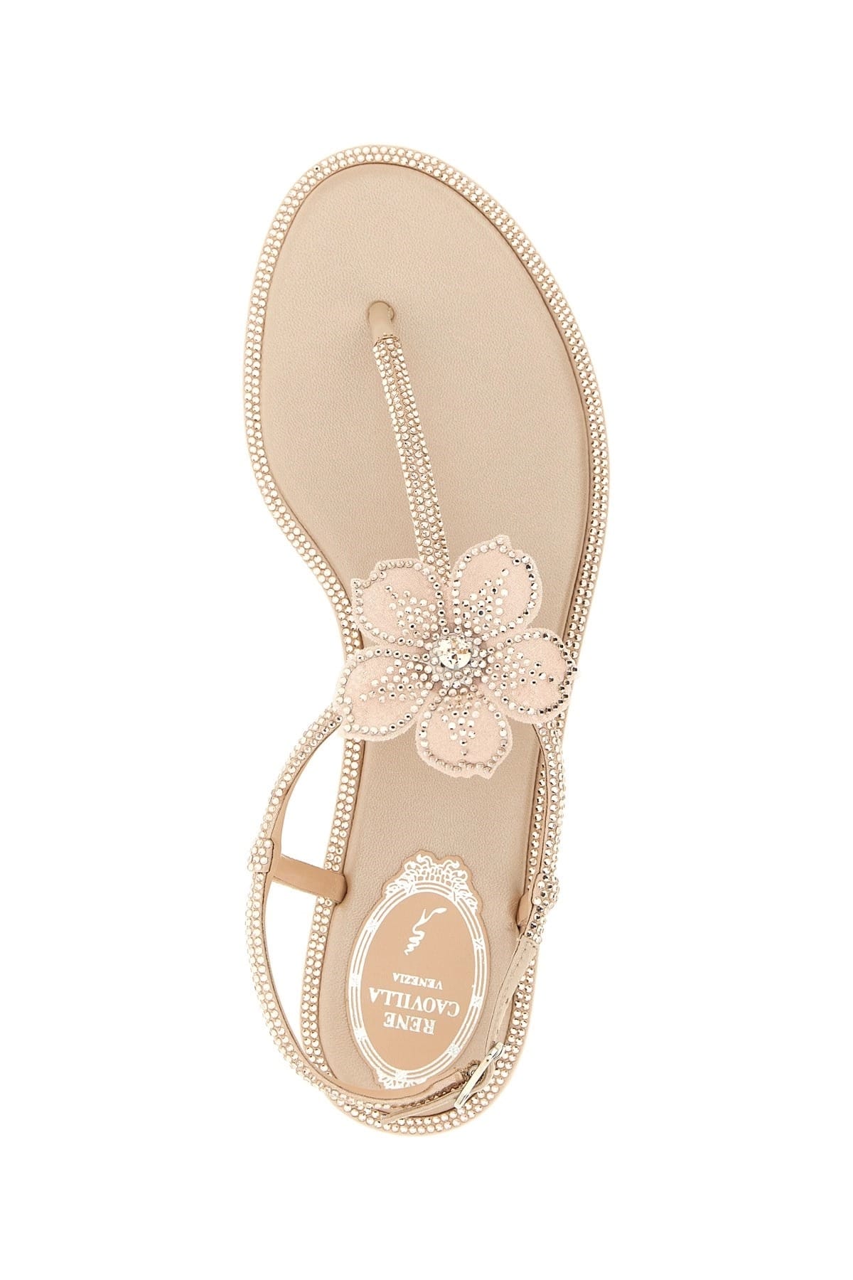 RENE CAOVILLA RENE CAOVILLA Peach Flower Thong Sandals