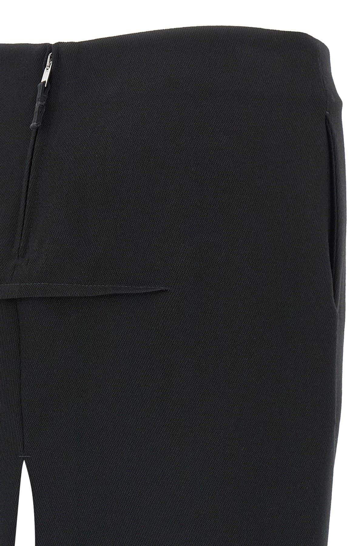 Rick Owens Rick Owens Black Sliced Wool Skirt