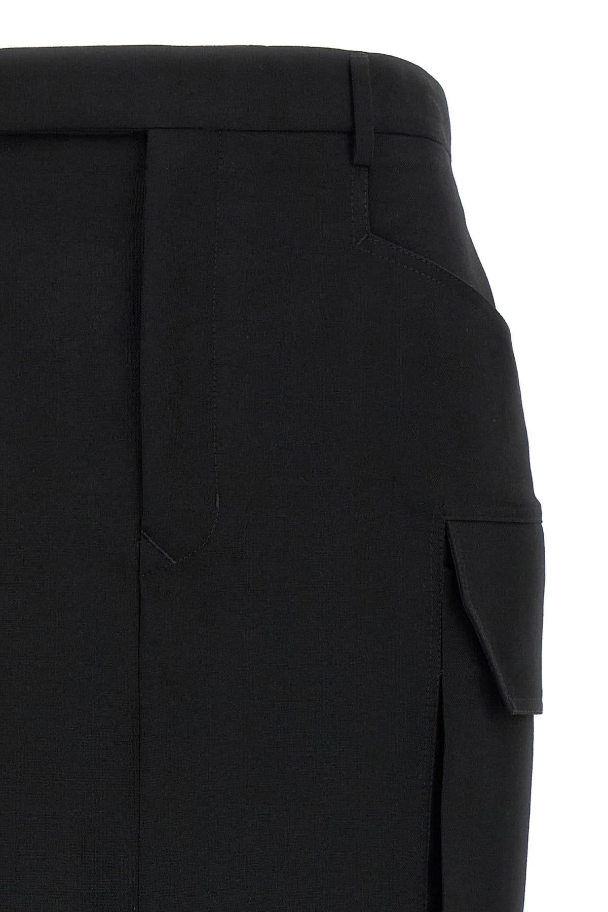 Rick Owens Rick Owens Firebanks Wool Midi Skirt