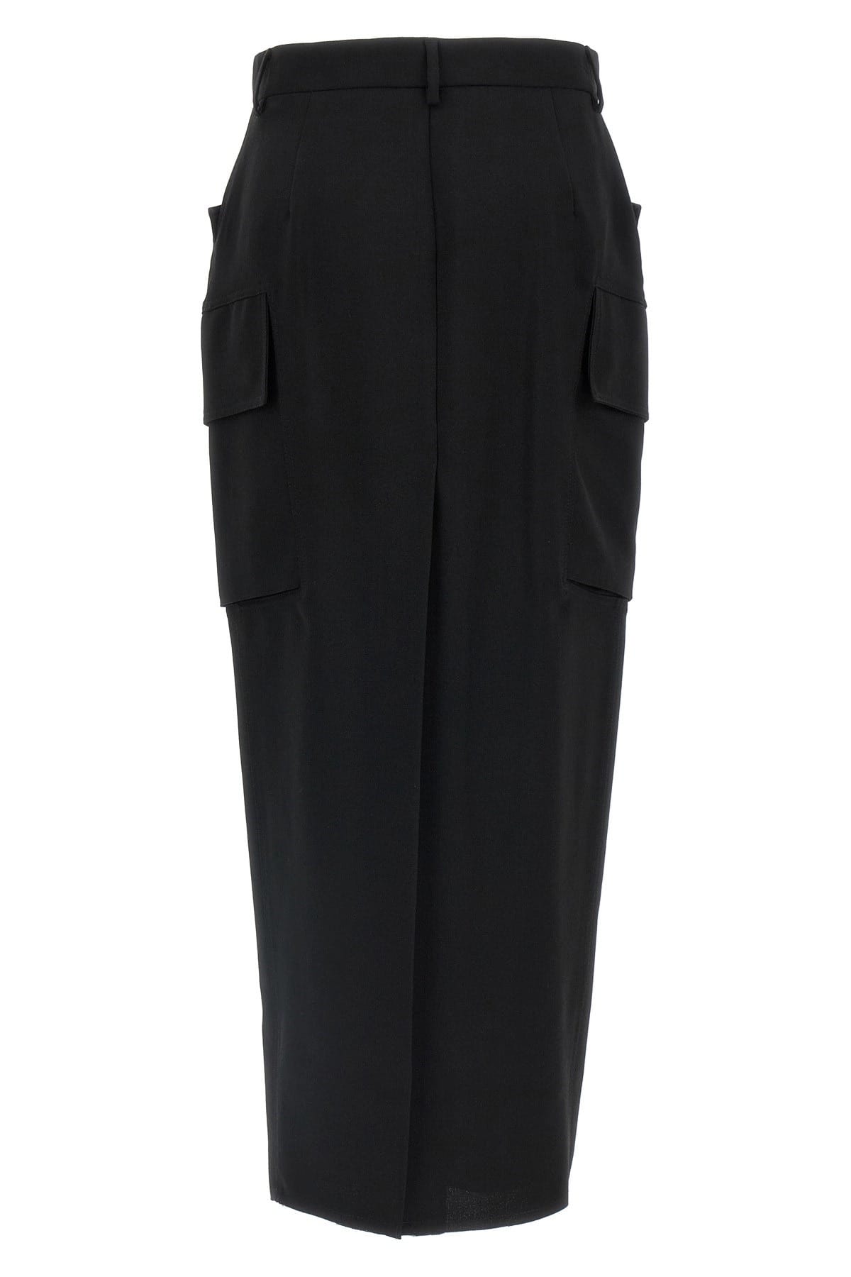 Rick Owens Rick Owens Firebanks Wool Midi Skirt