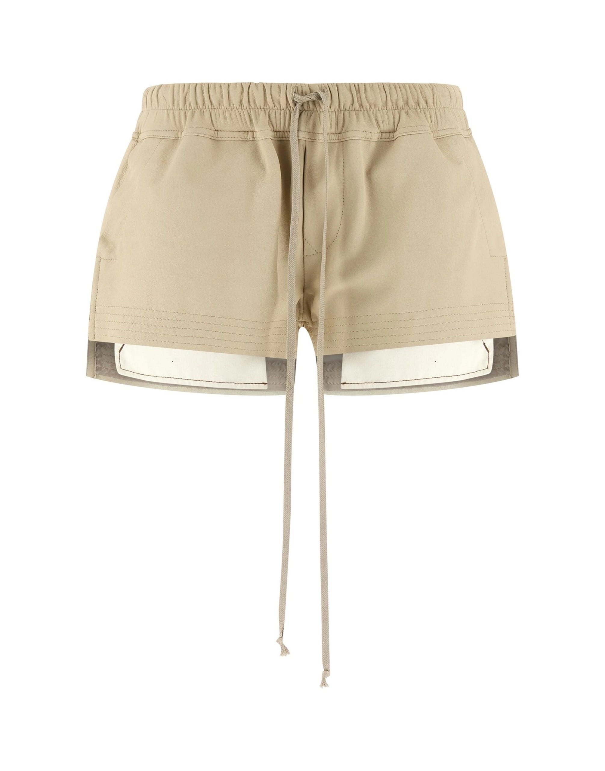 Rick Owens Fog Boxers Leather Shorts | Sendegaro