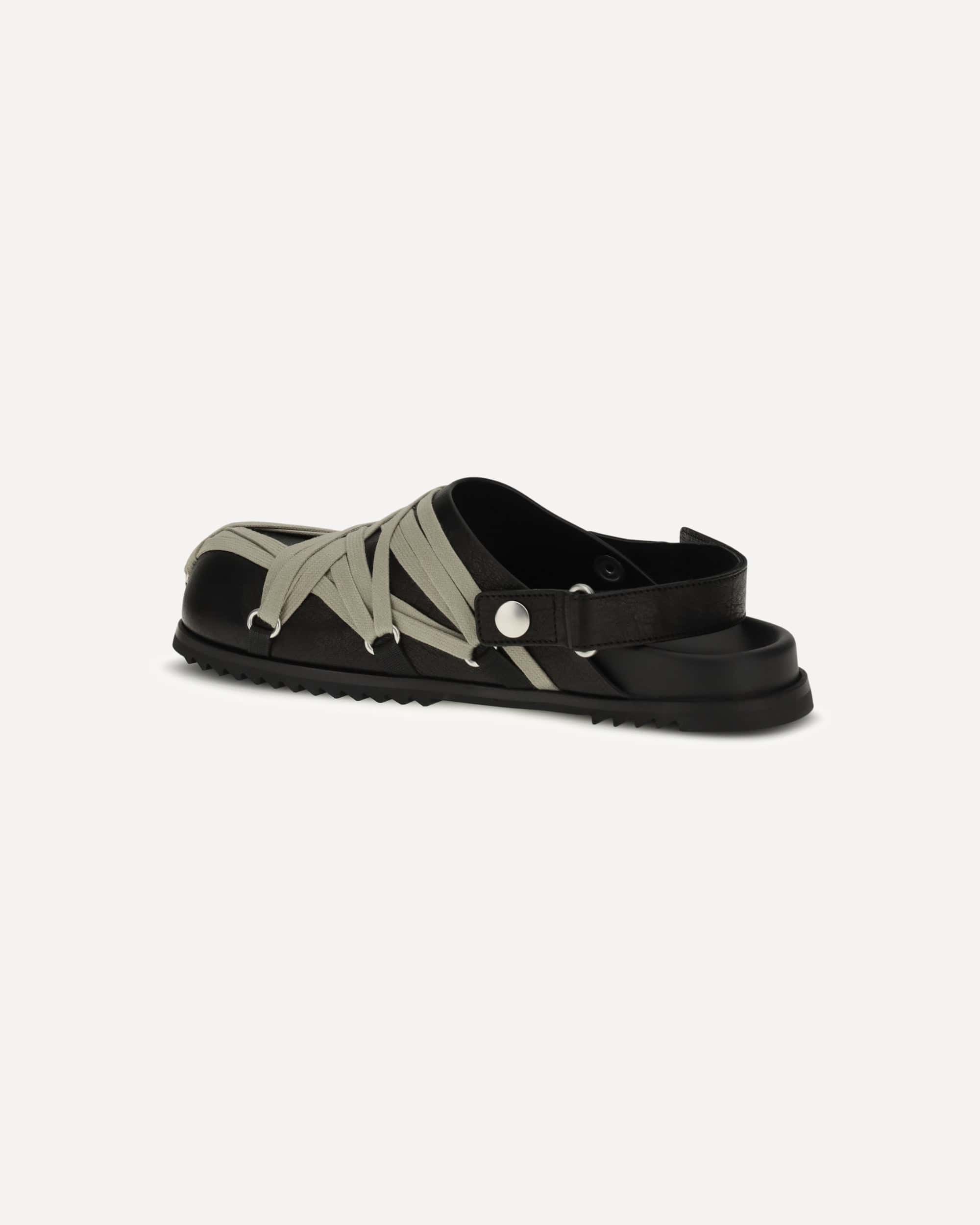 Rick Owens Megalace Leather Mules