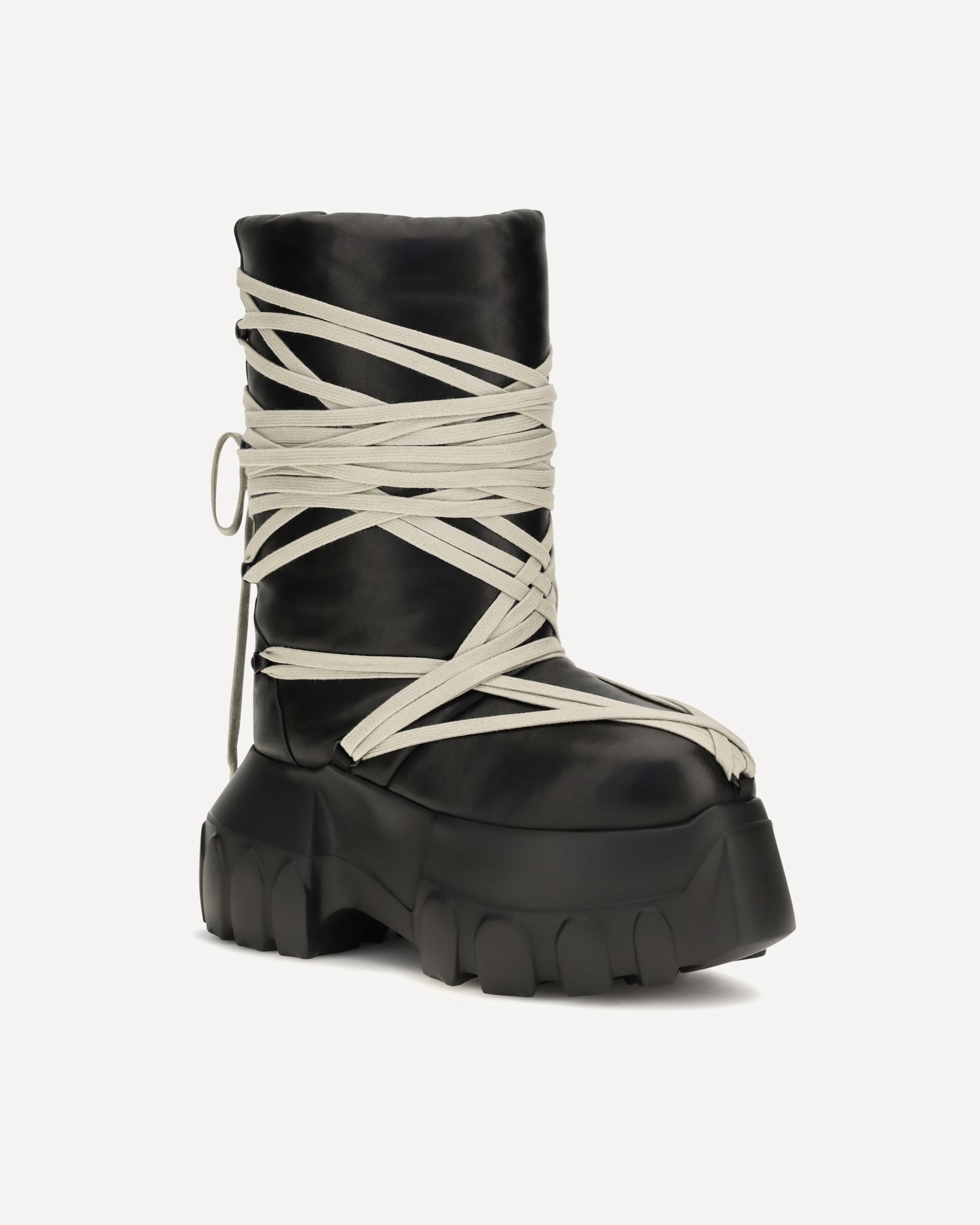 Rick Owens Megalace Lunar Tractor Knee-High Boots | Sendegaro FR