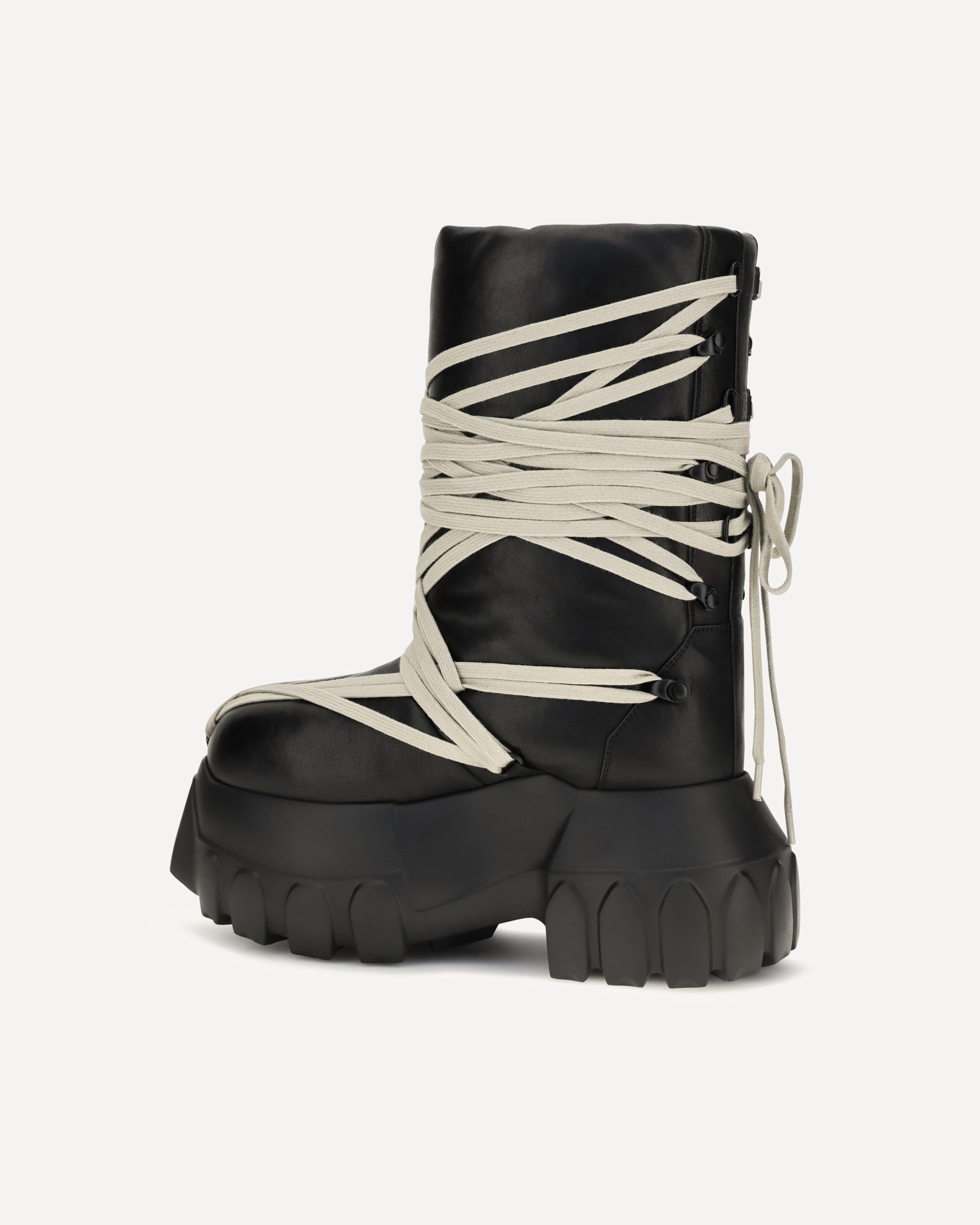 Rick Owens Megalace Lunar Tractor Knee-High Boots | Sendegaro FR