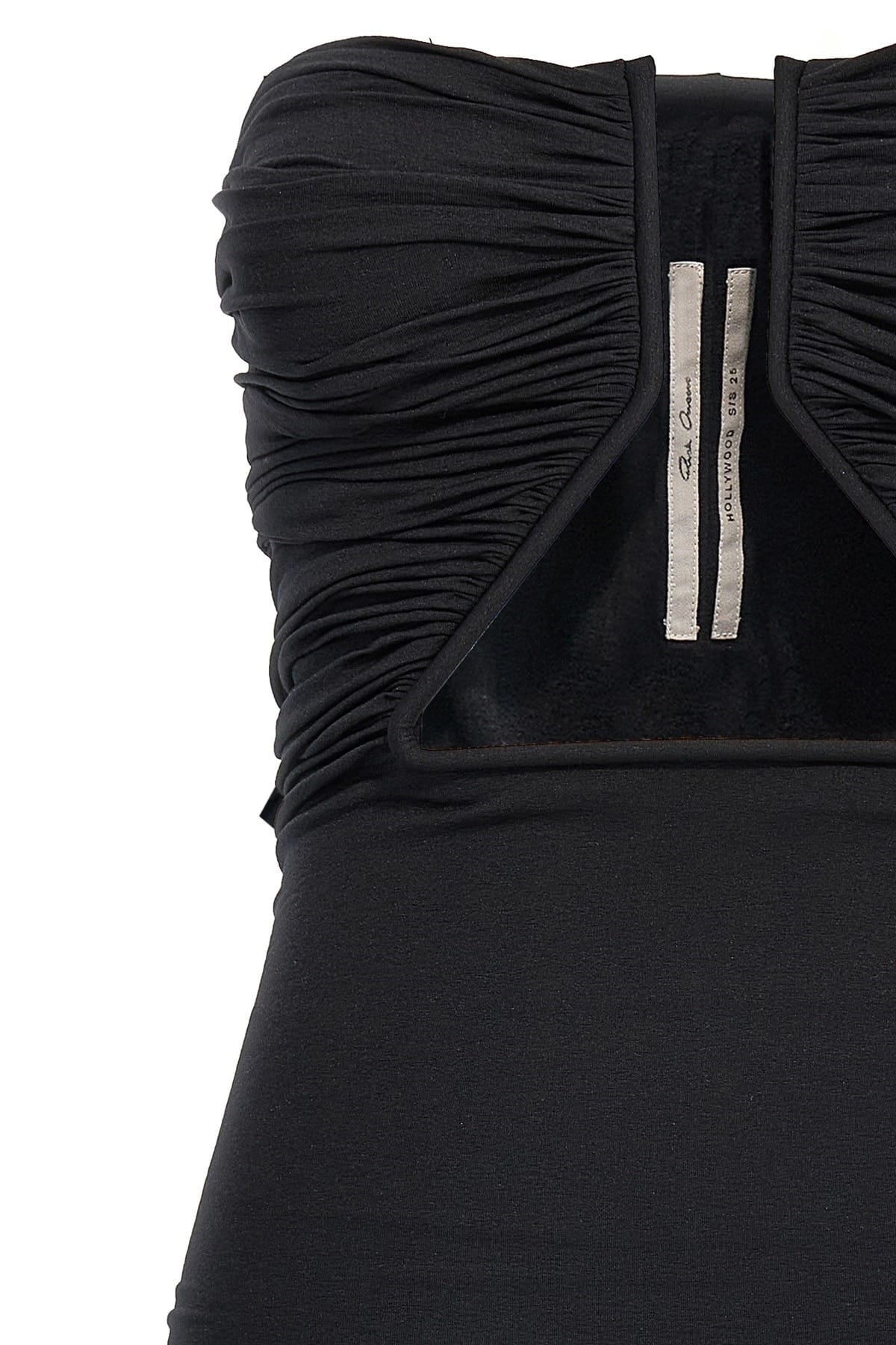 Rick Owens Rick Owens Prong Off-Shoulder Mini Dress