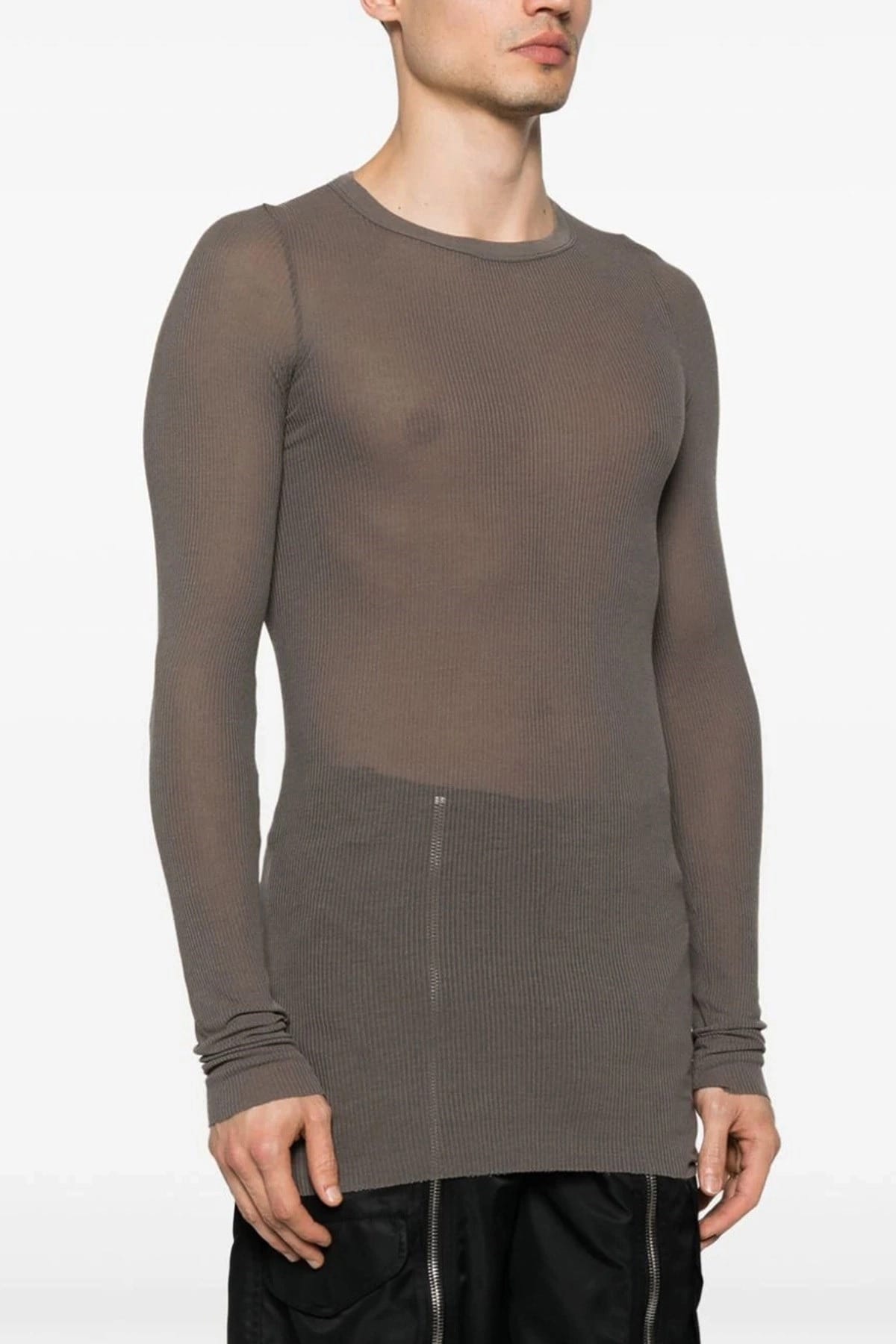 Rick Owens Rib Ls T-Shirt - alternate view