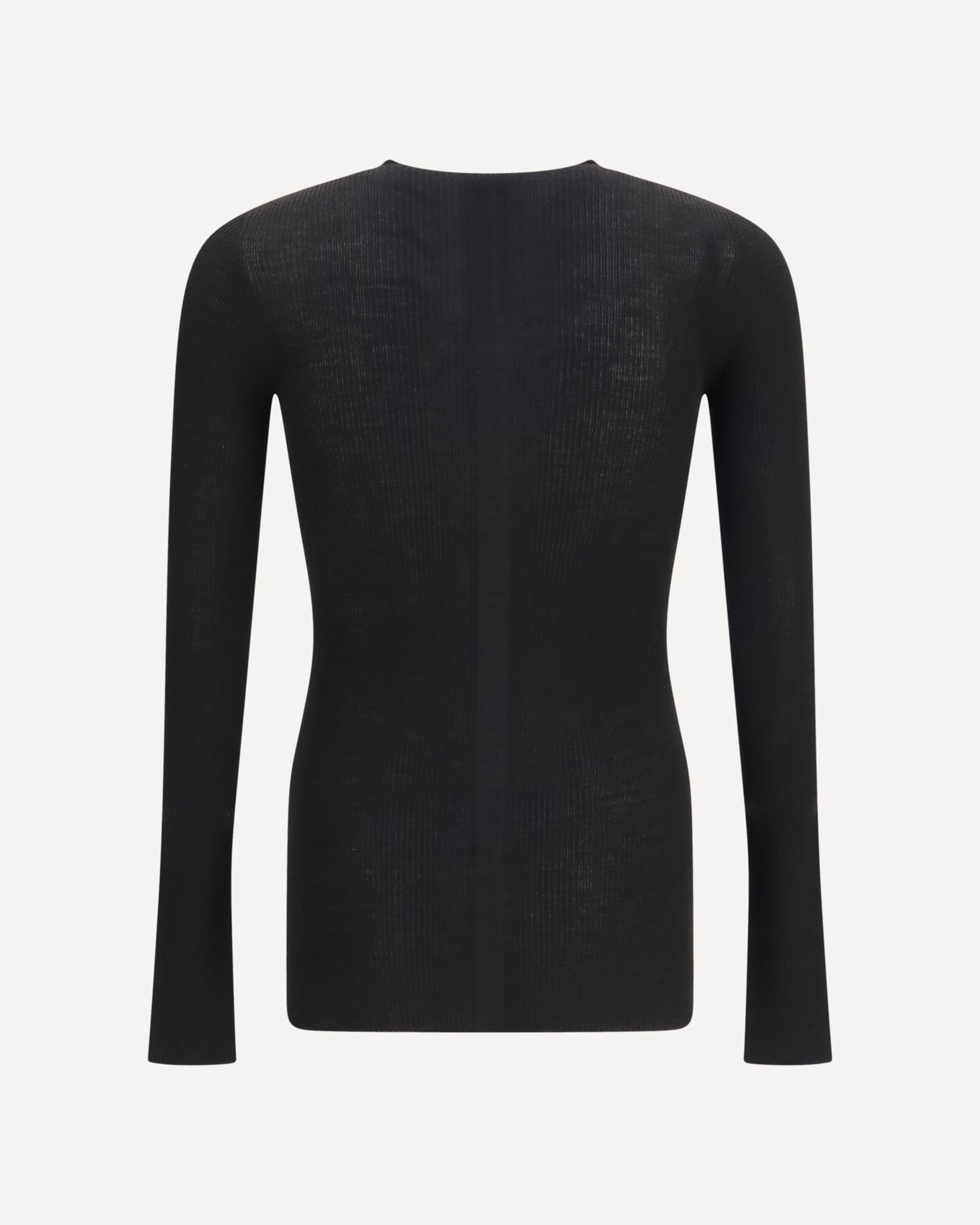 Rick Owens Slim geribde trui met lange mouwen - alternate view