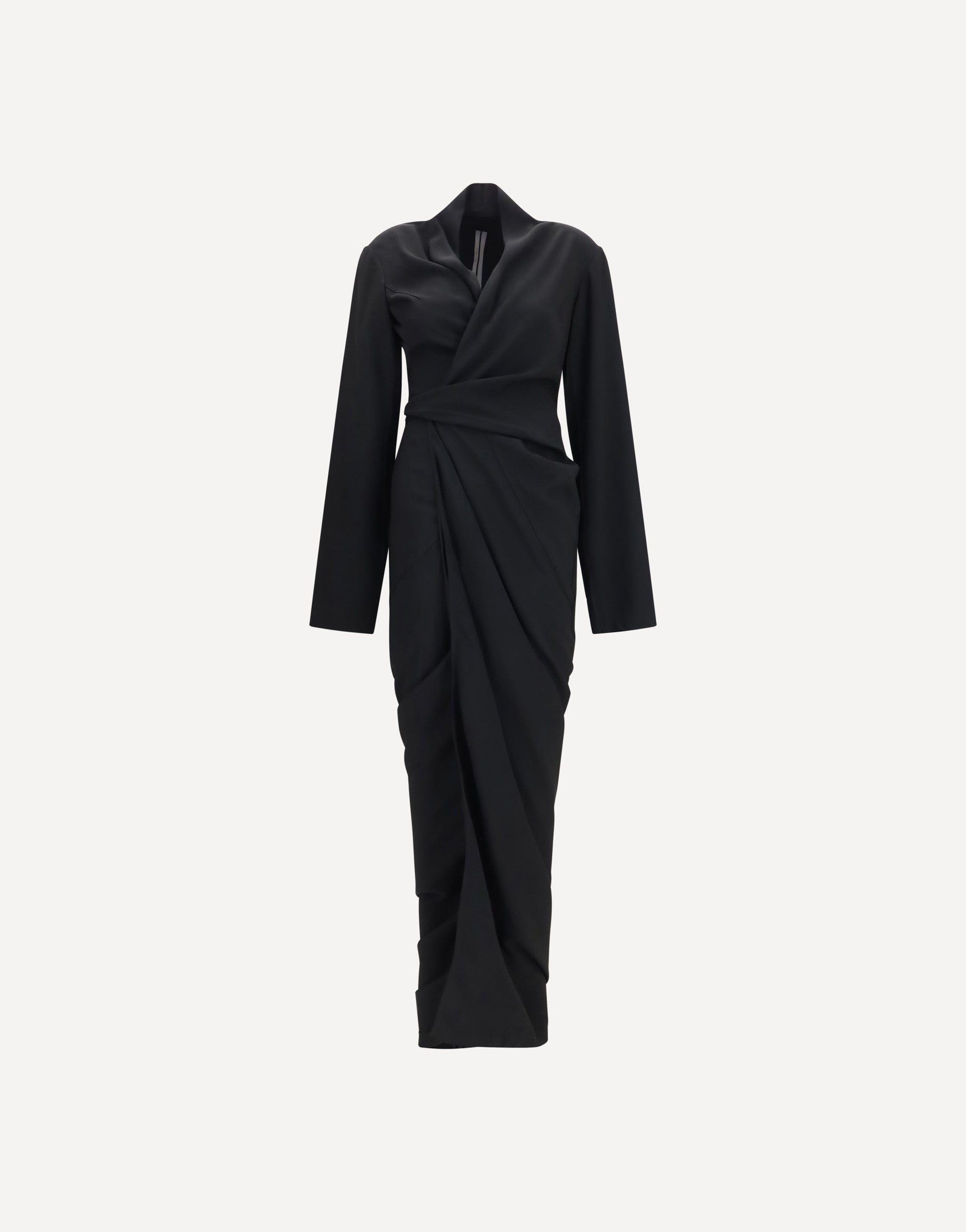 Rick Owens Wrap Draped Long Dress