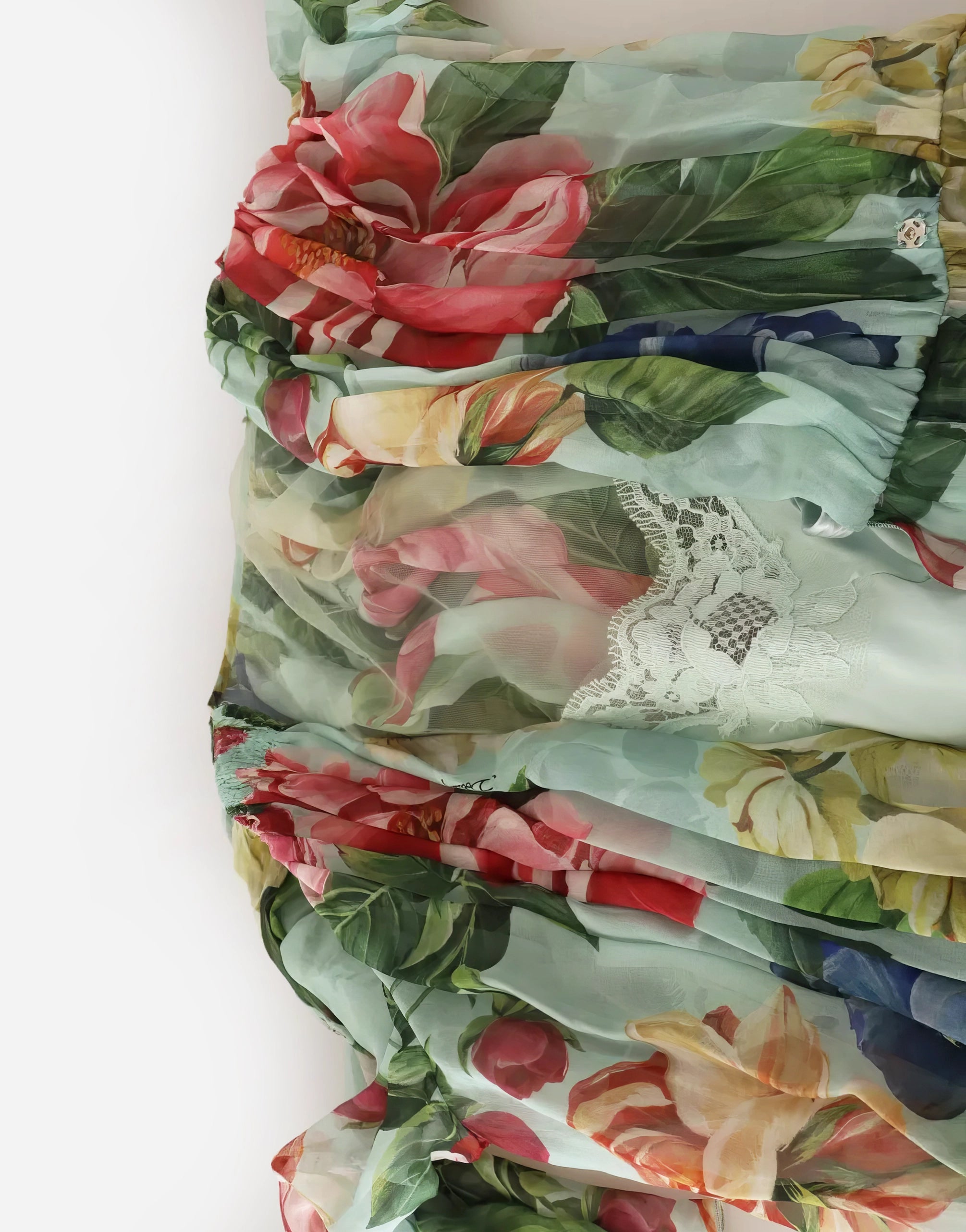 Flared Floral Print Midi Dress
