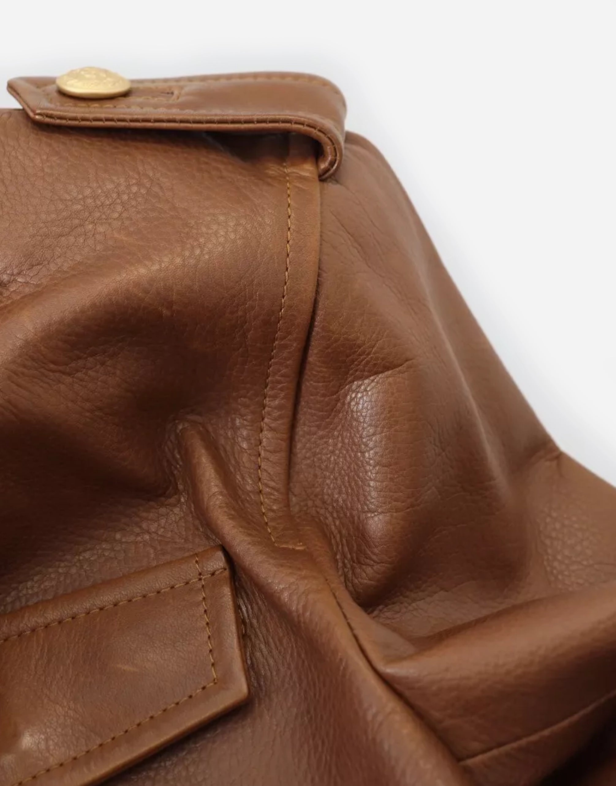 Single-Breasted Leather Jacket