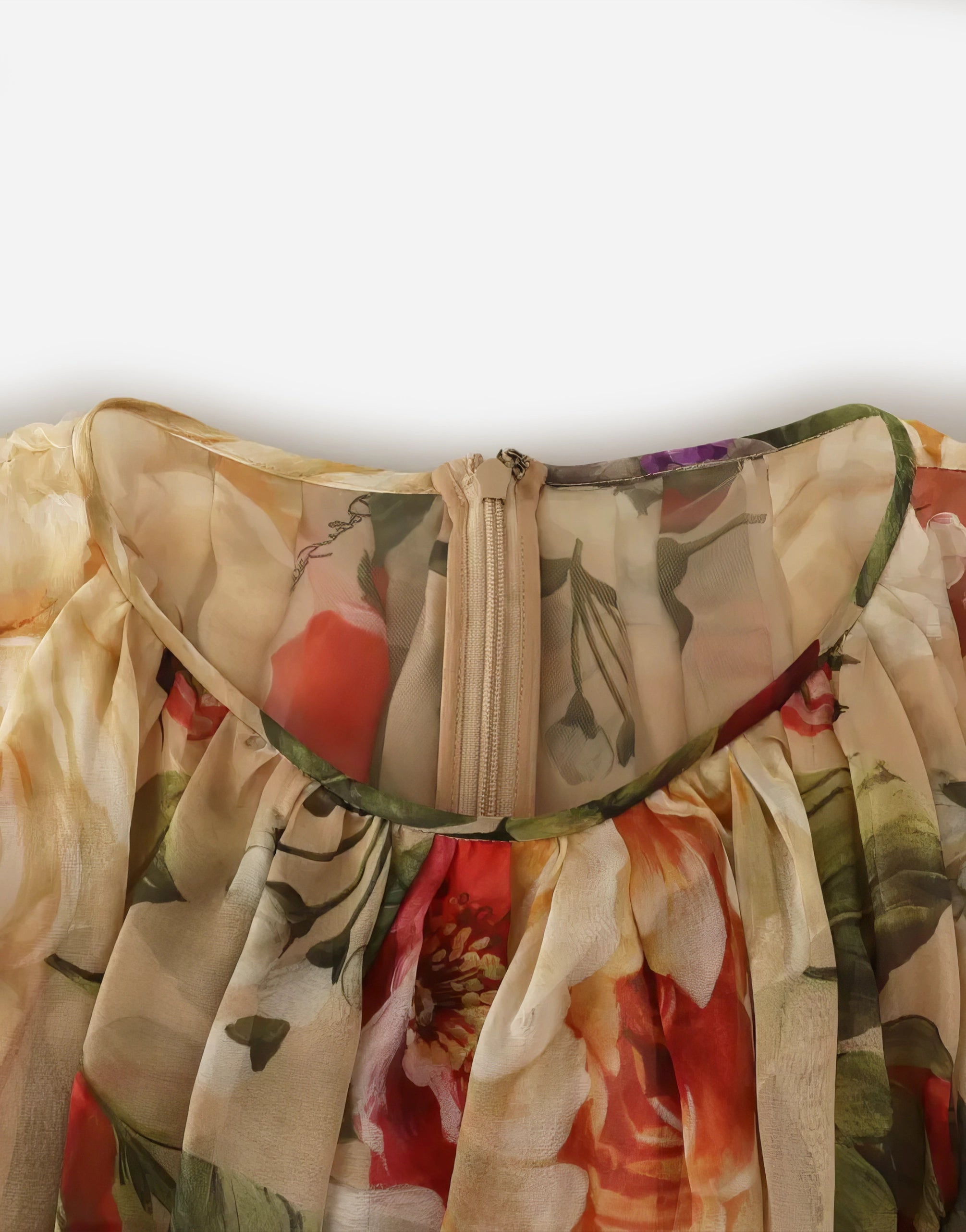 Chiffon Floral-Print Mini Dress