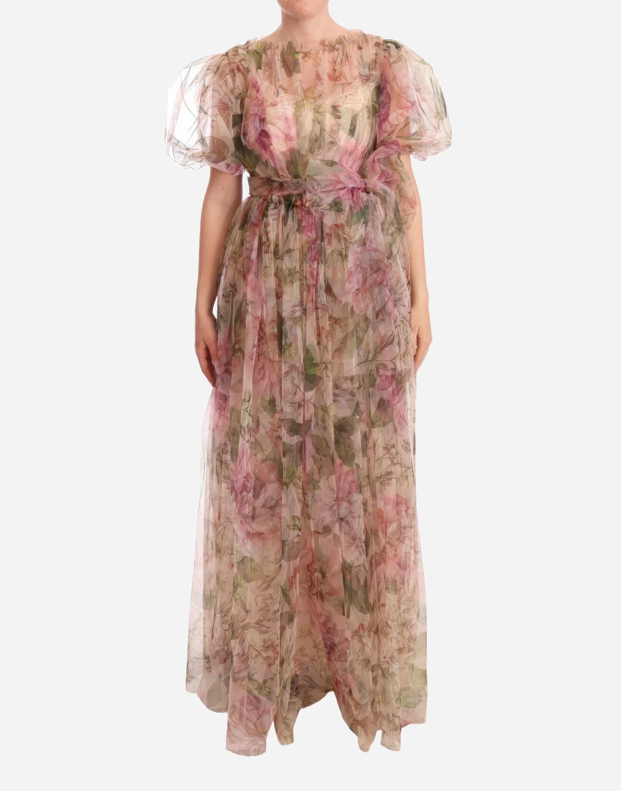 Longue robe maxi avec imprimé floral
