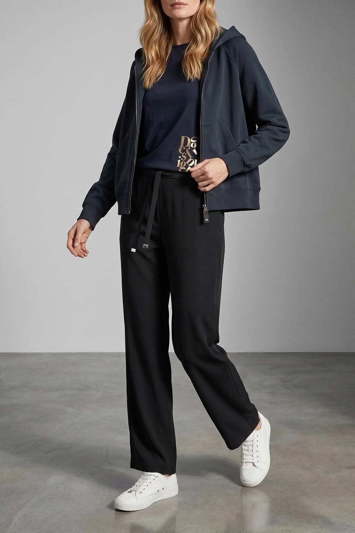 'S Max Mara Zip-Front Cotton Blend Hoodie - alternate view