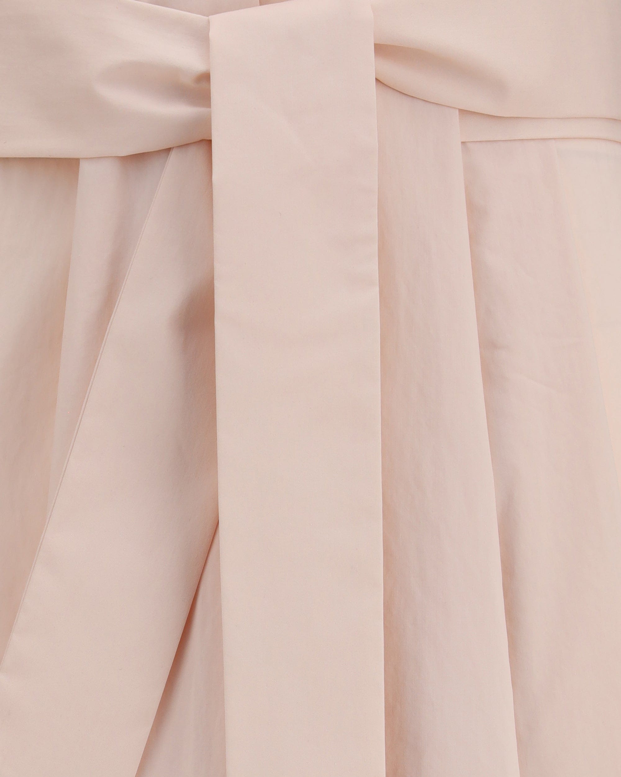 SA SU PHI Belted Pleated Knee-Length Dress