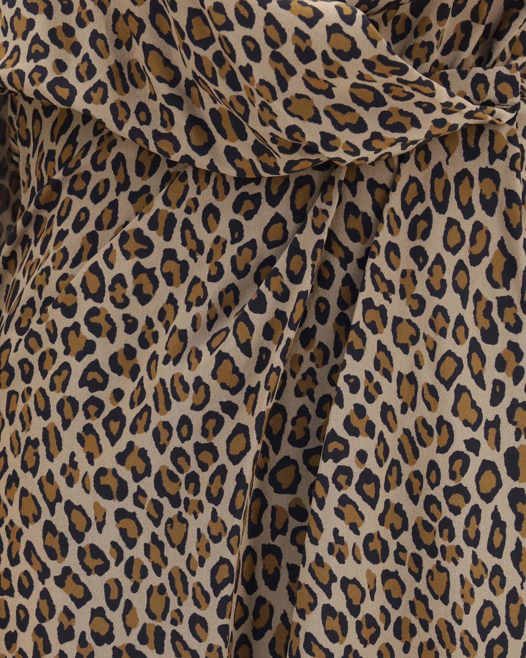 SA SU PHI SA SU PHI Leopard-Print Cross-Over Maxi Dress