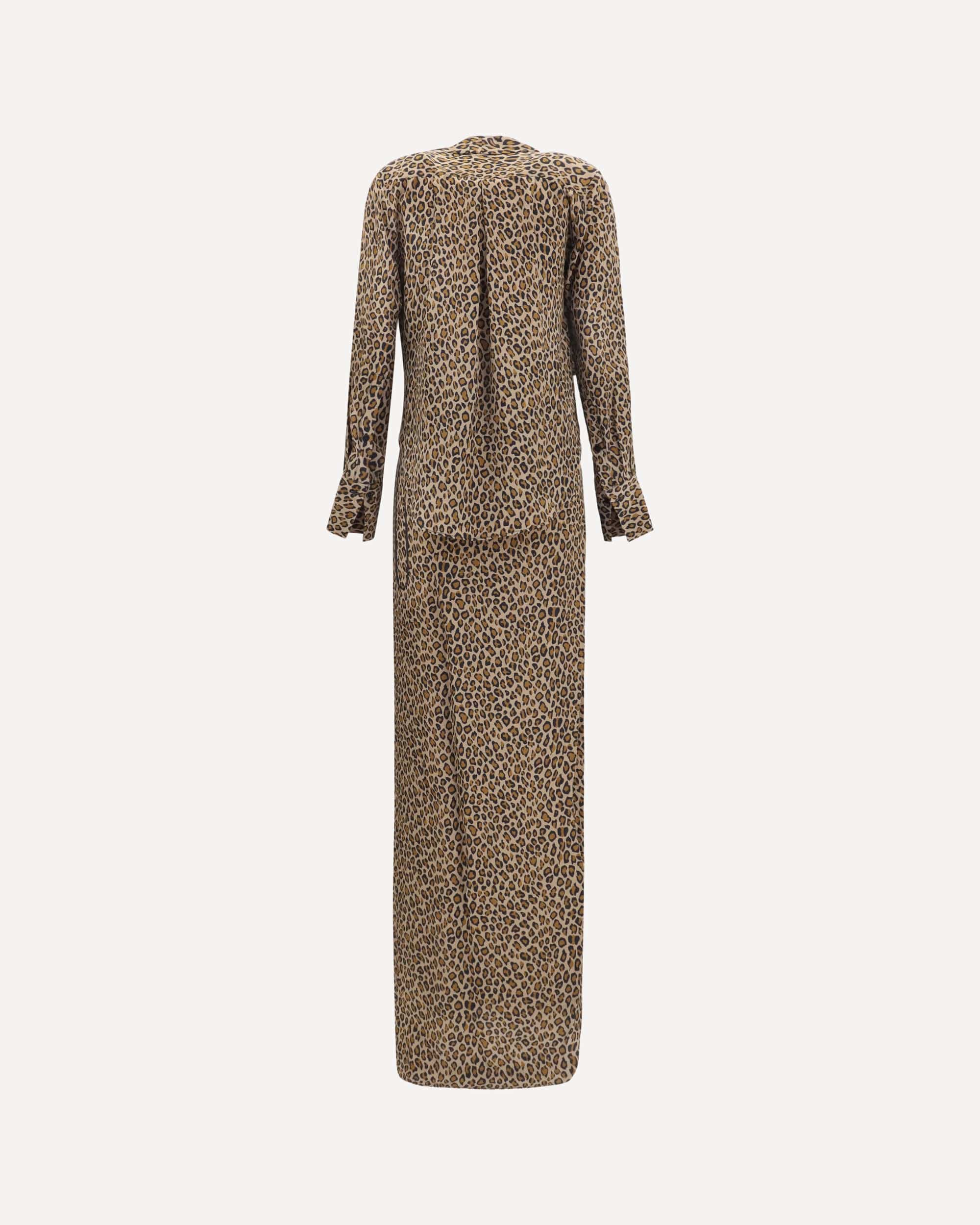 SA SU PHI SA SU PHI Leopard-Print Cross-Over Maxi Dress